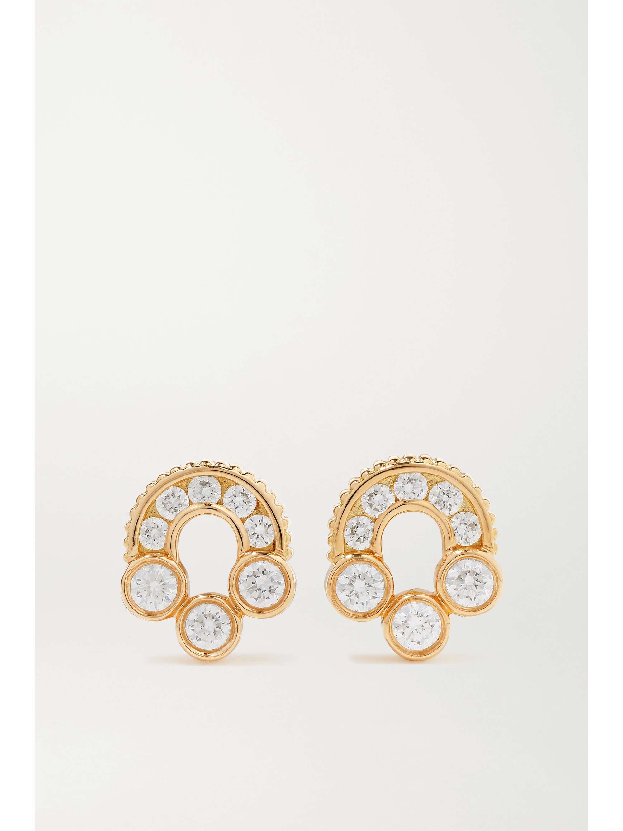 VILTIER + NET SUSTAIN Magnetic Studs 18-karat gold diamond earrings ...