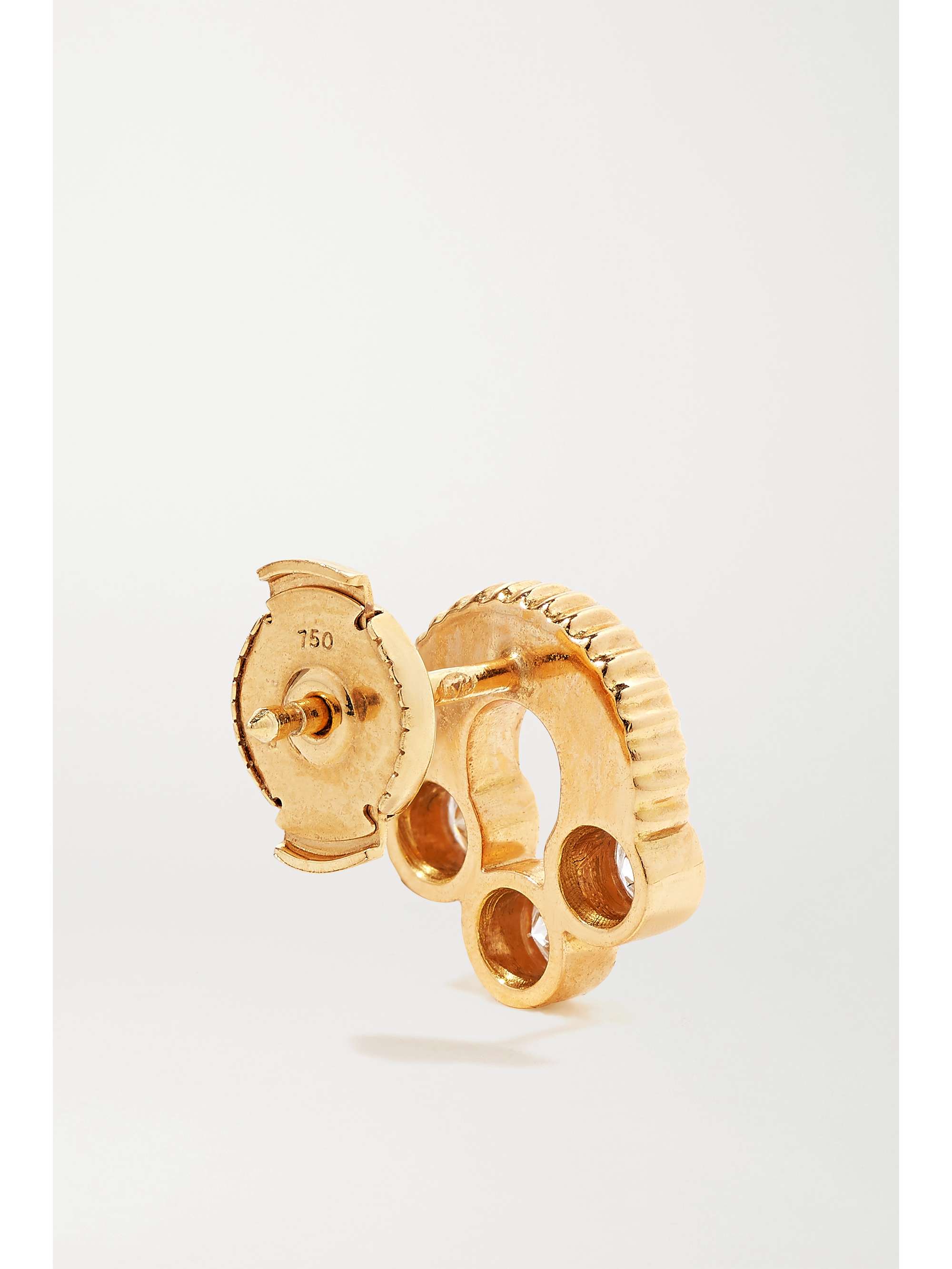 VILTIER Magnetic Stud Ohrringe aus 18 Karat Gold mit Lapislazuli und Diamanten