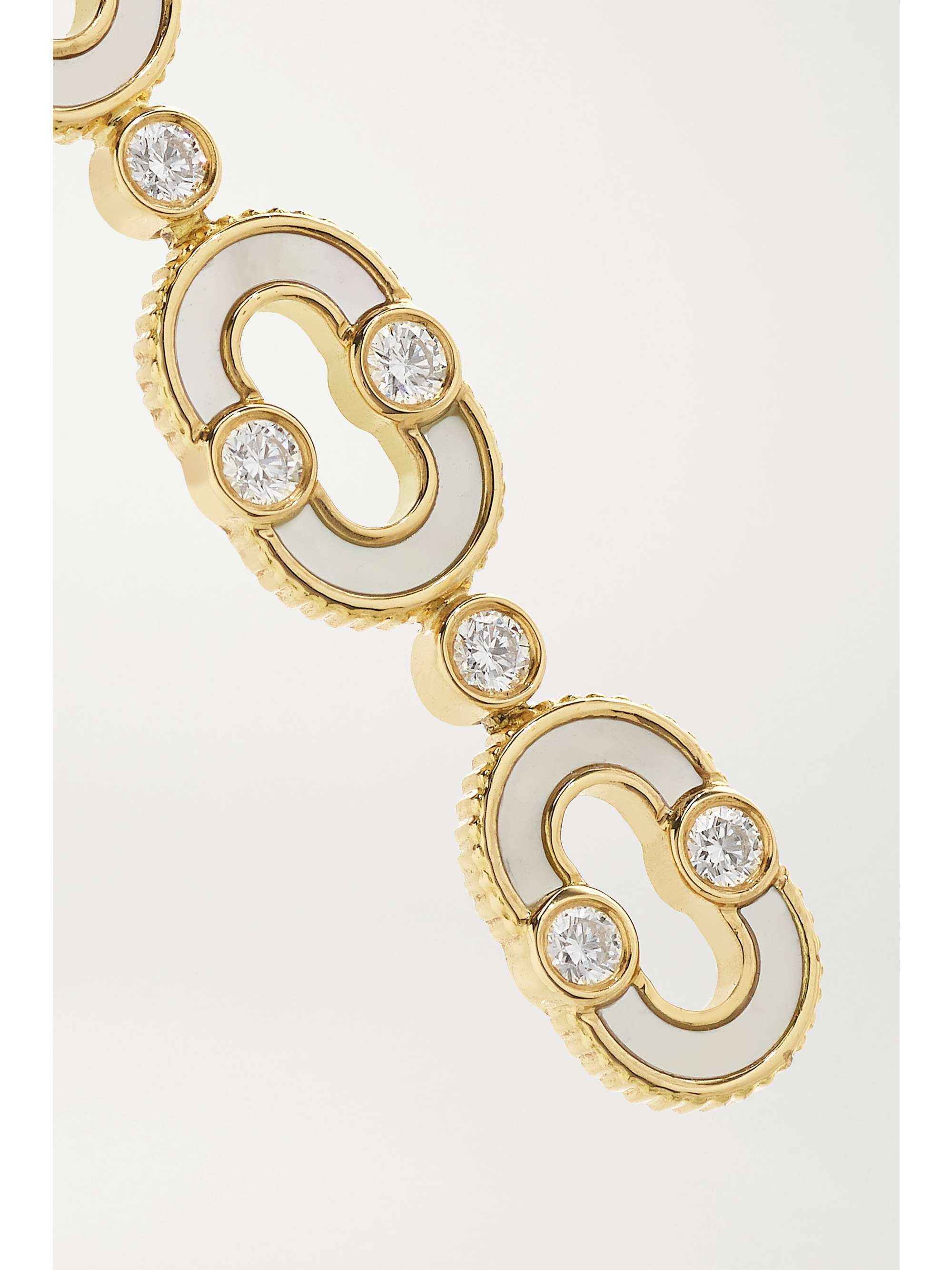 VILTIER + NET SUSTAIN Magnetic Trio 18-karat gold, mother-of-pearl and diamond earrings