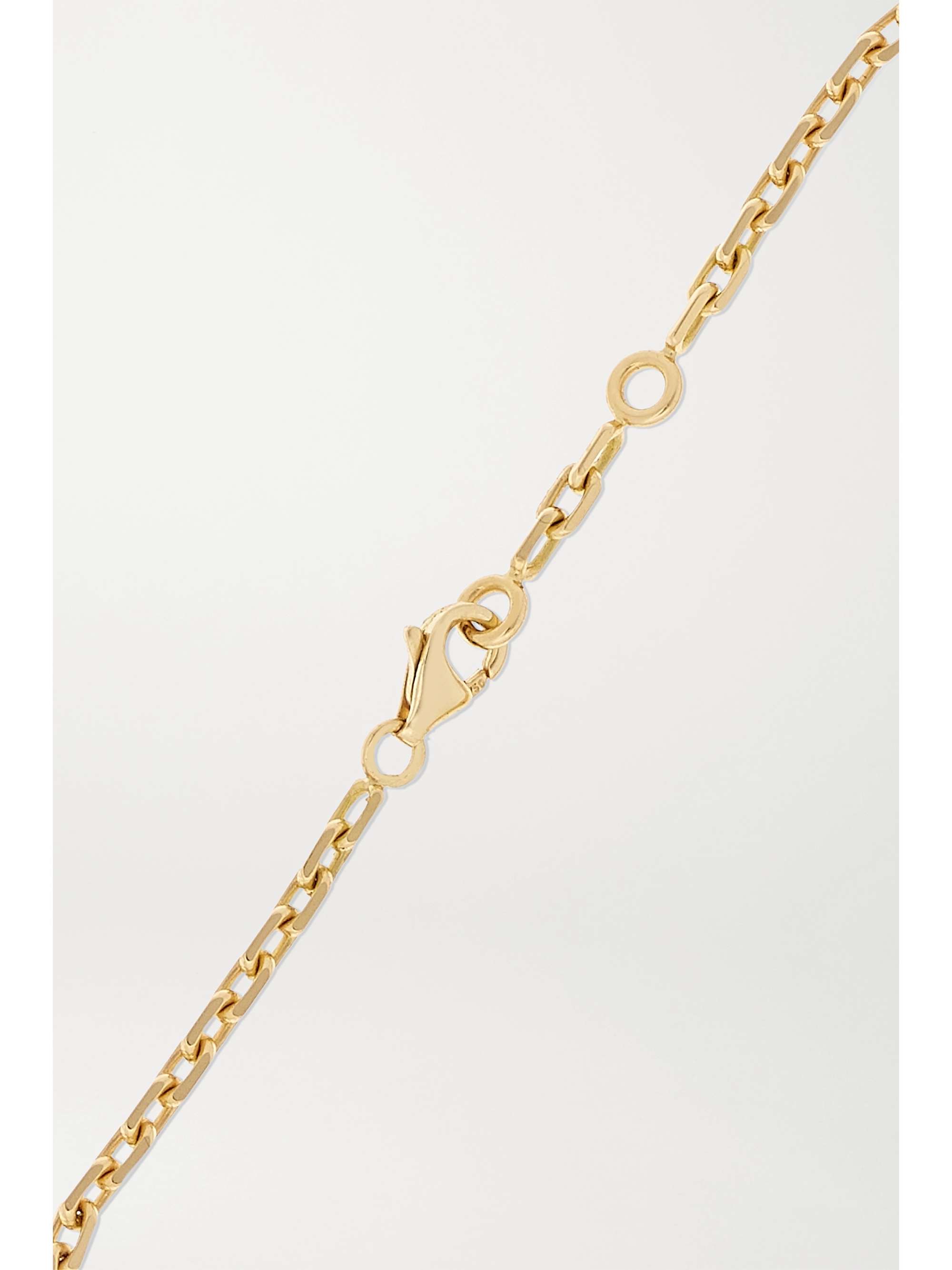 VILTIER Magnetic Semi 18-karat gold, diamond and lapis lazuli bracelet