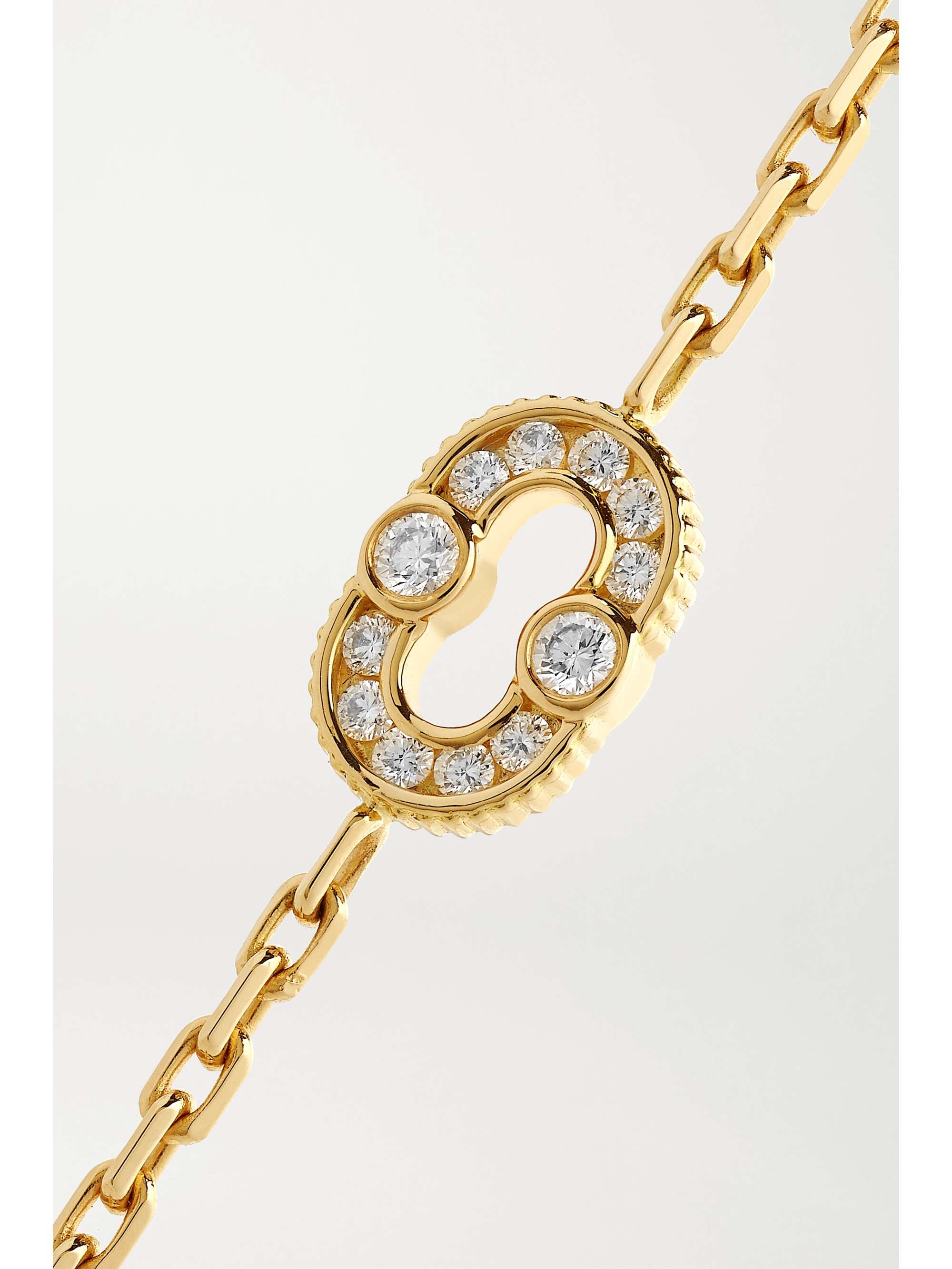VILTIER Magnetic Semi 18-karat gold, diamond and lapis lazuli bracelet