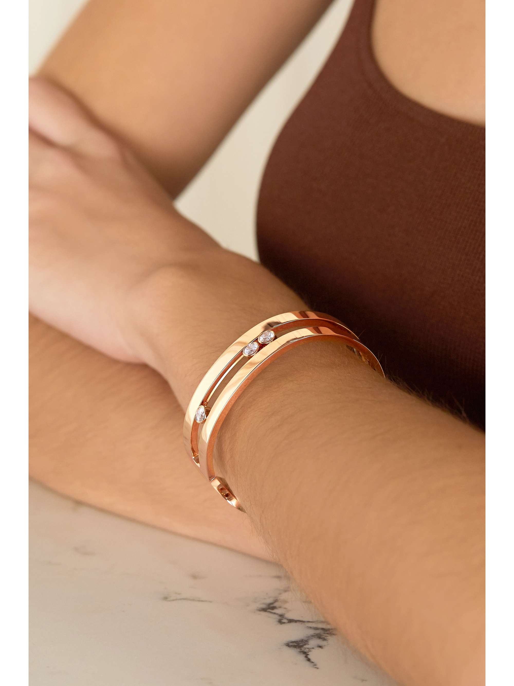 MESSIKA Move Ron 18-karat rose gold diamond cuff
