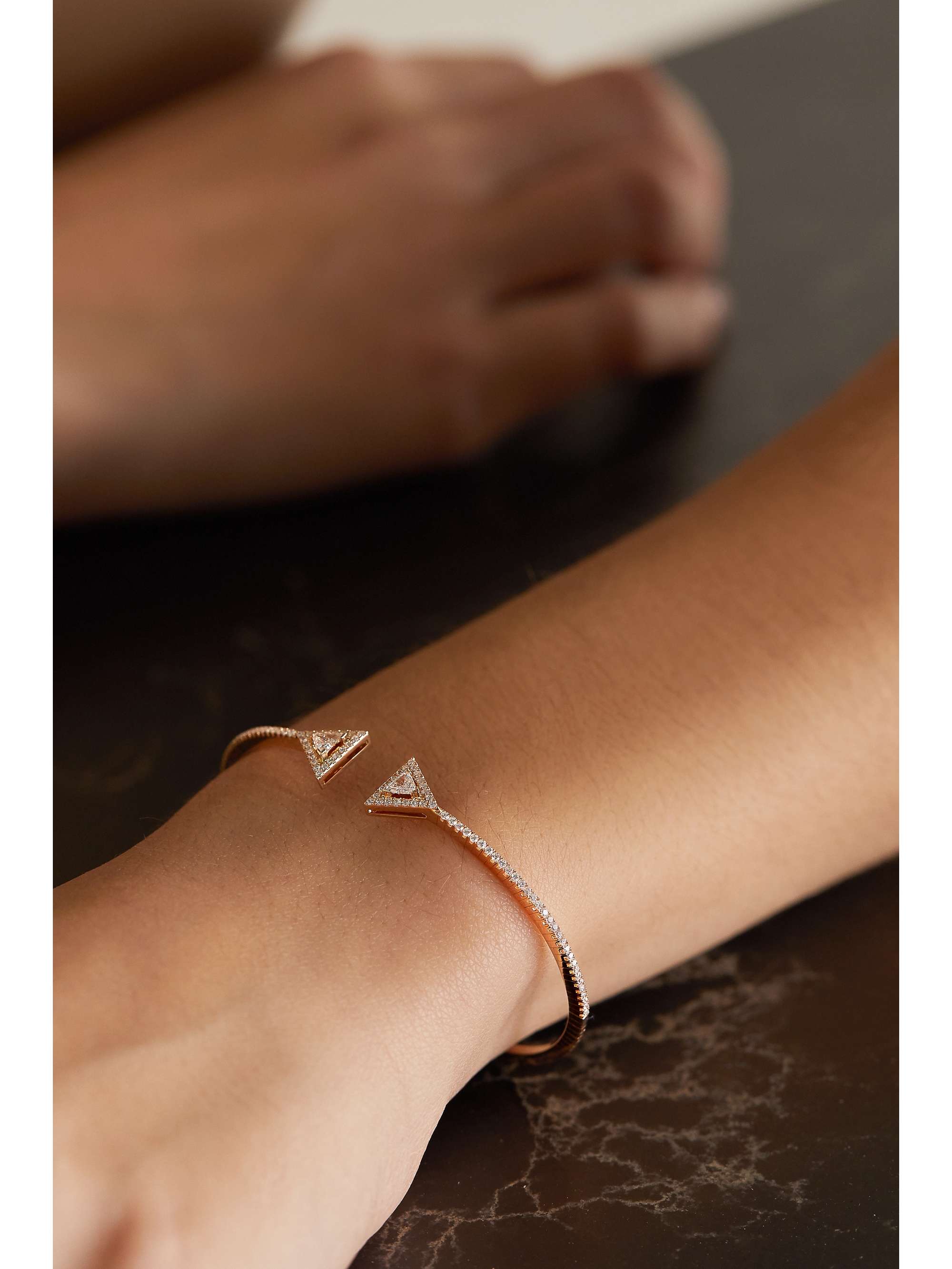 MESSIKA Théa Skinny Armspange aus 18 Karat Roségold mit Diamanten