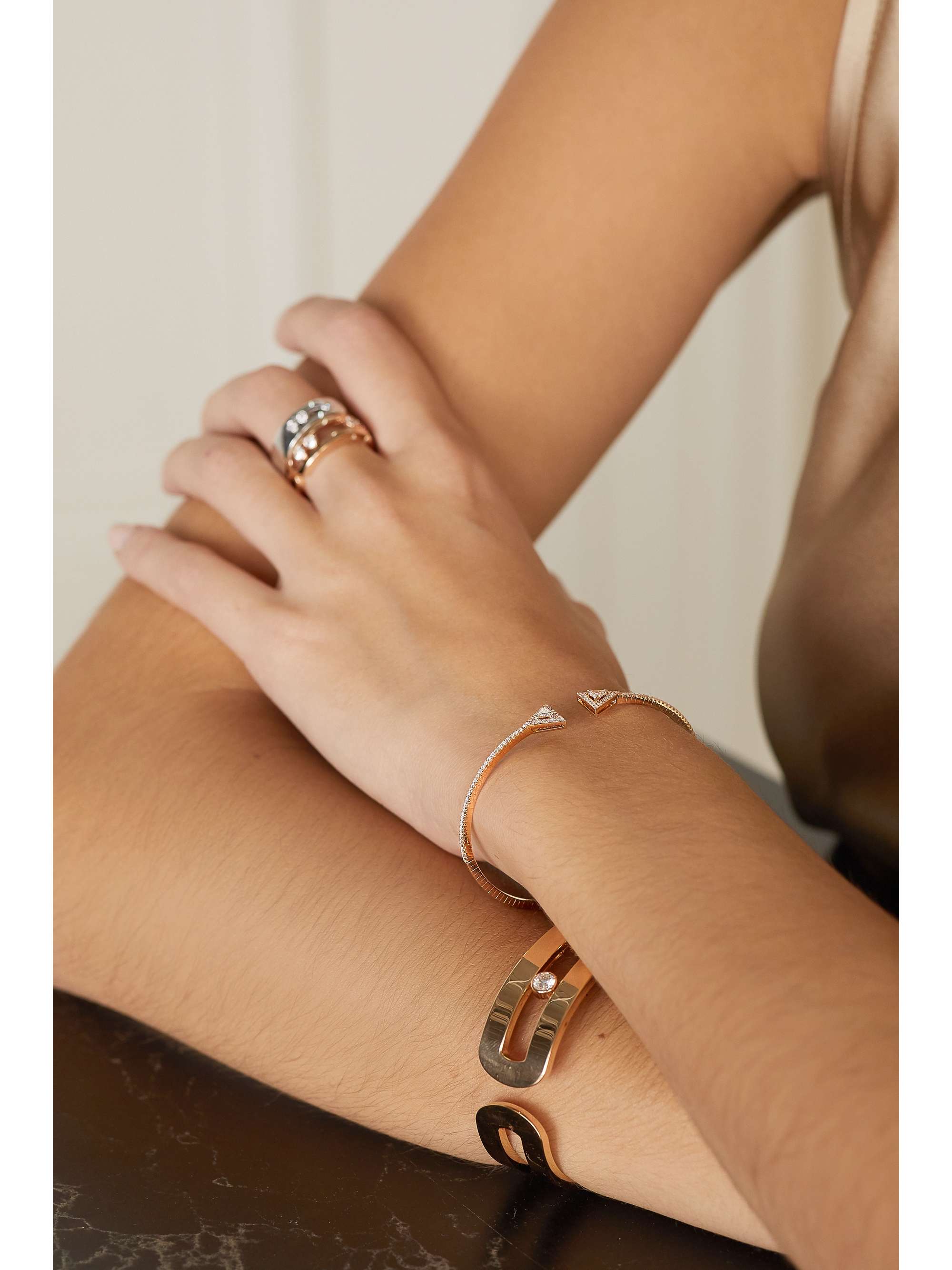 MESSIKA Théa Skinny Armspange aus 18 Karat Roségold mit Diamanten