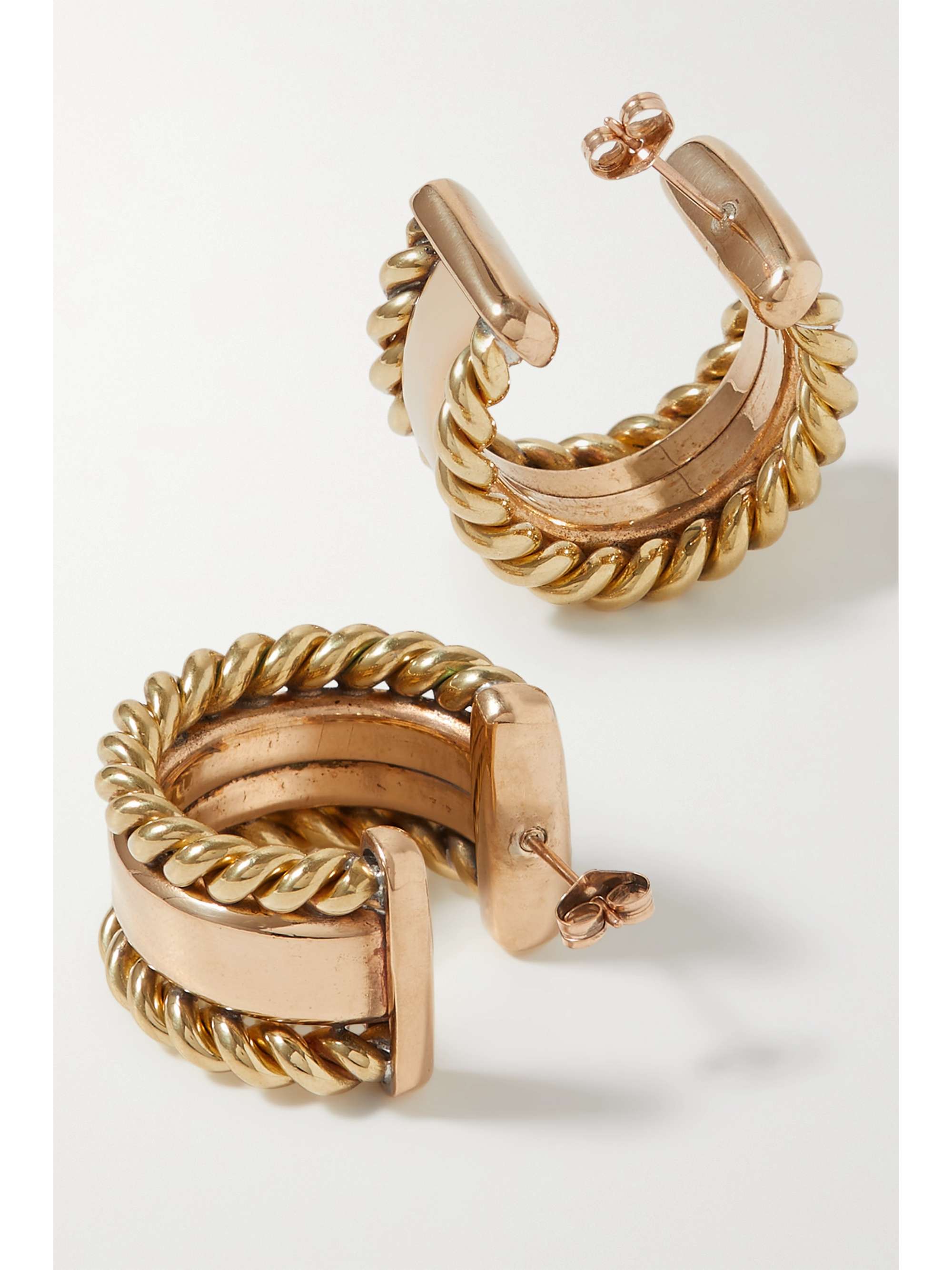 LAURA LOMBARDI Doppia gold-plated hoop earrings