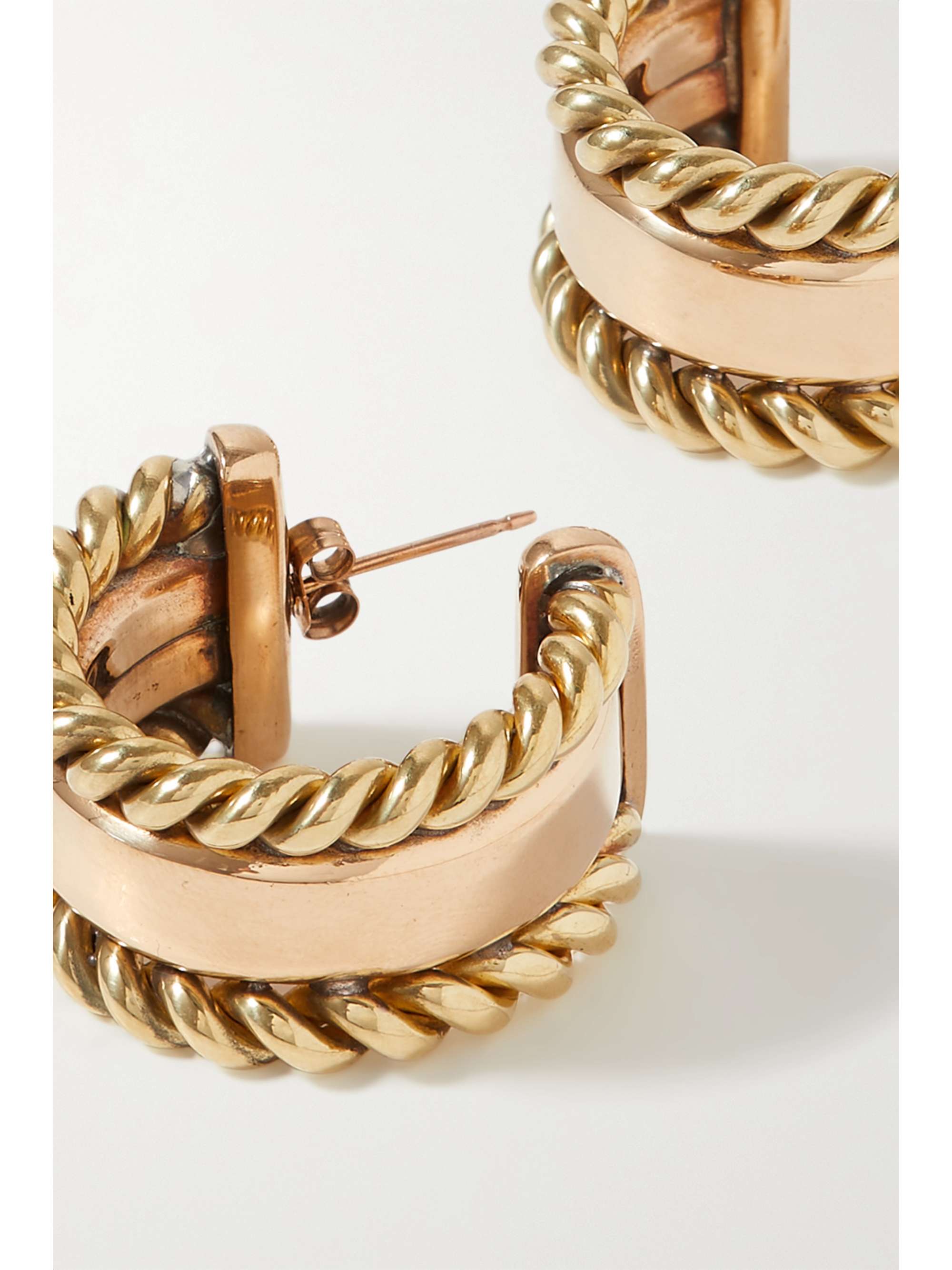 LAURA LOMBARDI Doppia gold-plated hoop earrings