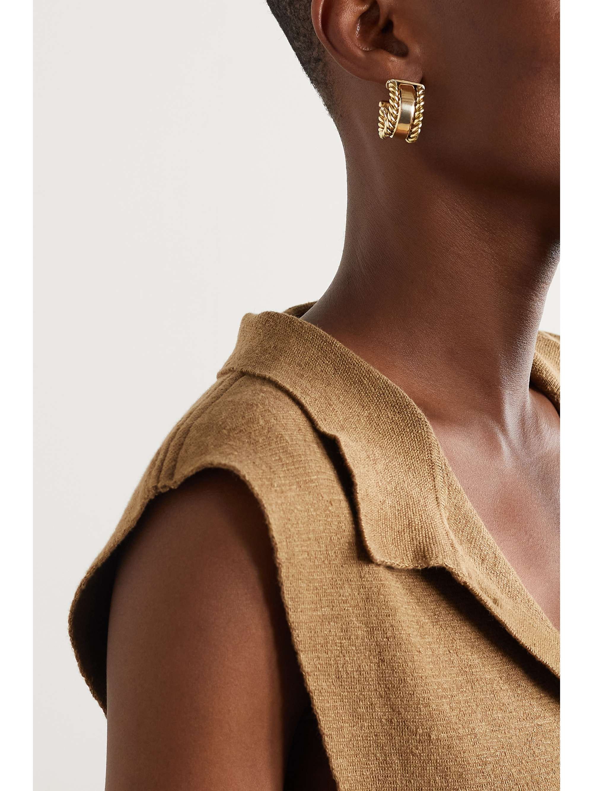 LAURA LOMBARDI Doppia gold-plated hoop earrings