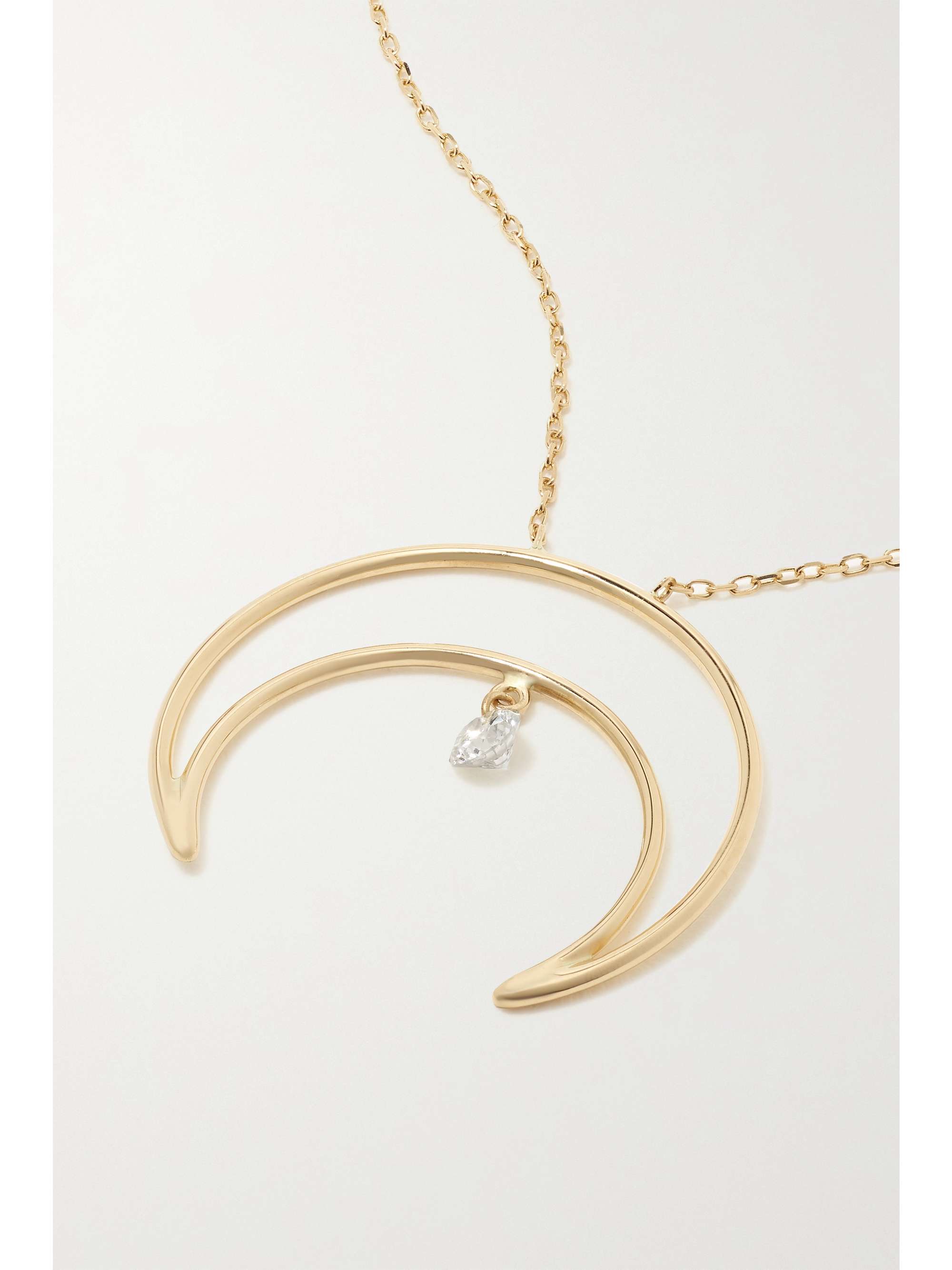 PERSÉE Fly Me To The Moon 18-karat gold diamond necklace