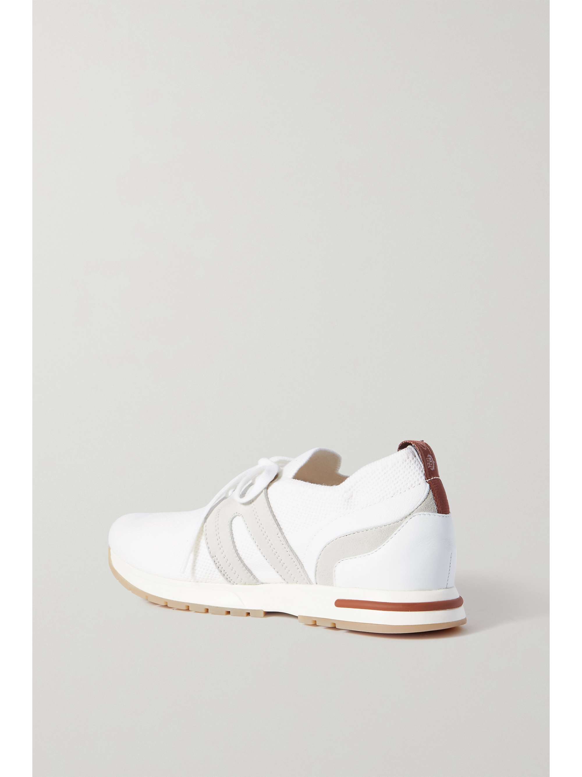 LORO PIANA حذاء سنيكرز Lp Flexy Walk ‏360 من الصوف بحوافٍ من جلد السويد والجلد