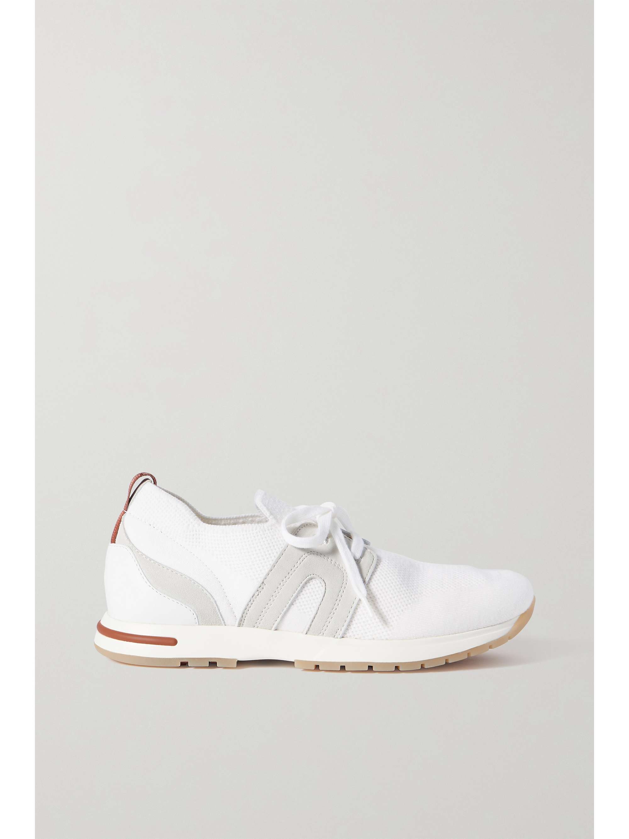 LORO PIANA حذاء سنيكرز Lp Flexy Walk ‏360 من الصوف بحوافٍ من جلد السويد والجلد