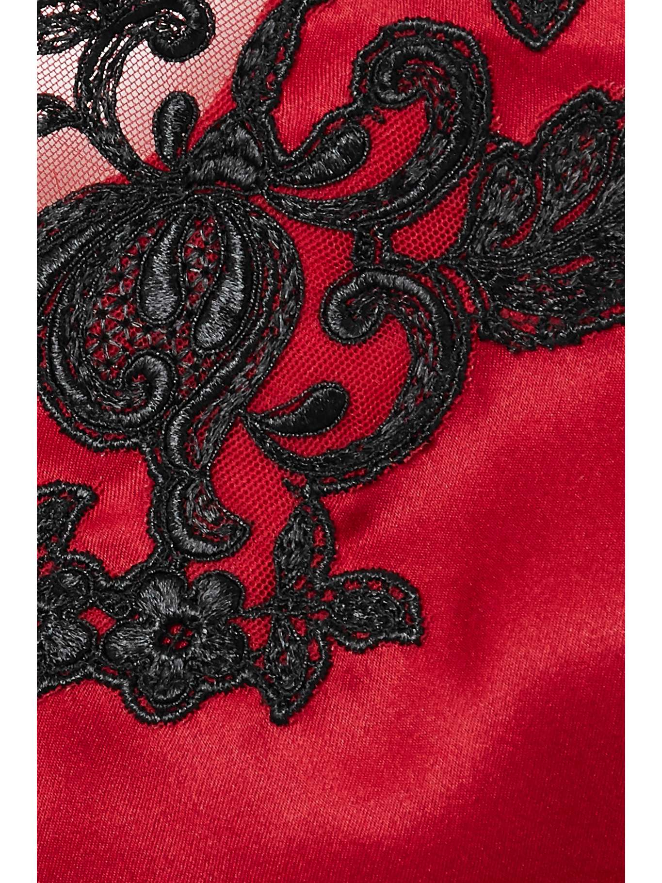 LA PERLA Maison embroidered lacetrimmed silksatin chemise NETAPORTER