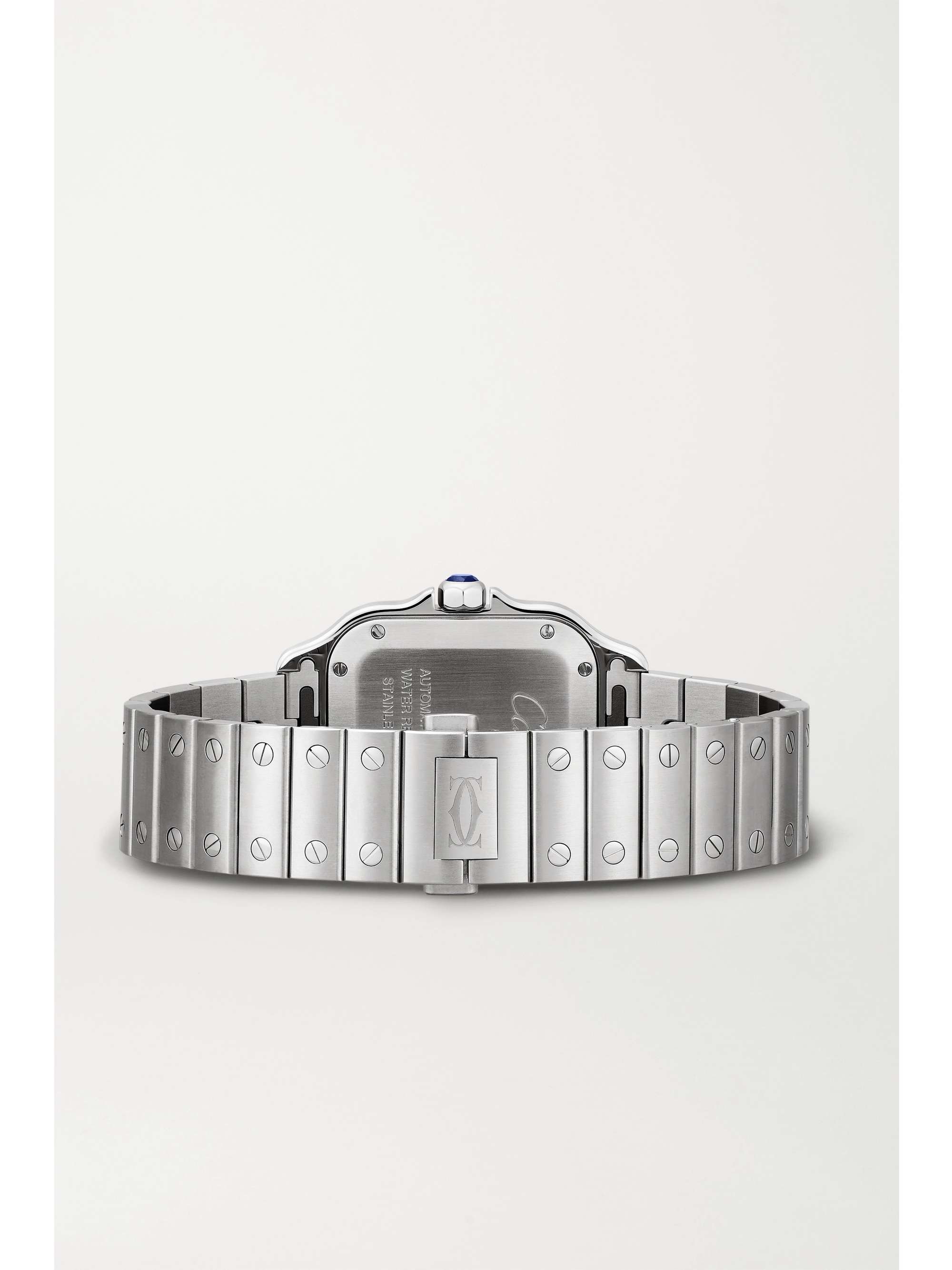 CARTIER Santos de Cartier automatic 35.1mm stainless steel and diamond watch
