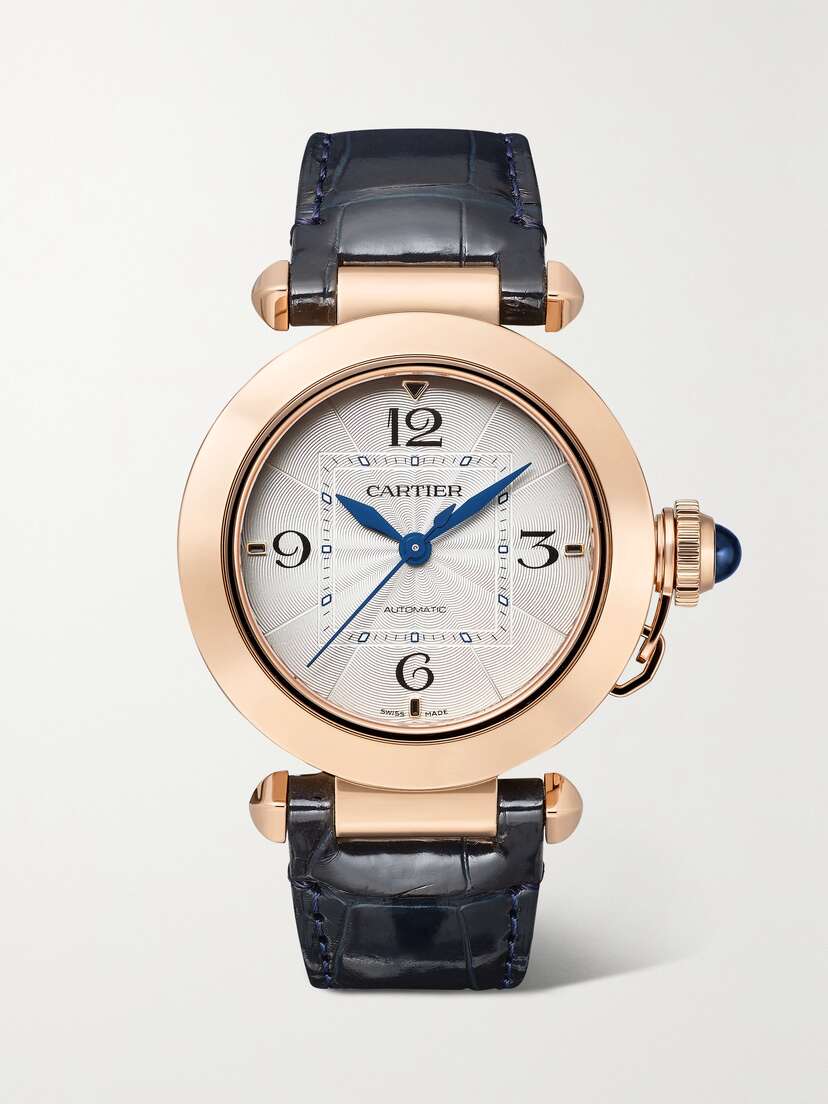 Cartier Pasha De Automatic 35mm 18-karat Rose Gold And Alligator Watch