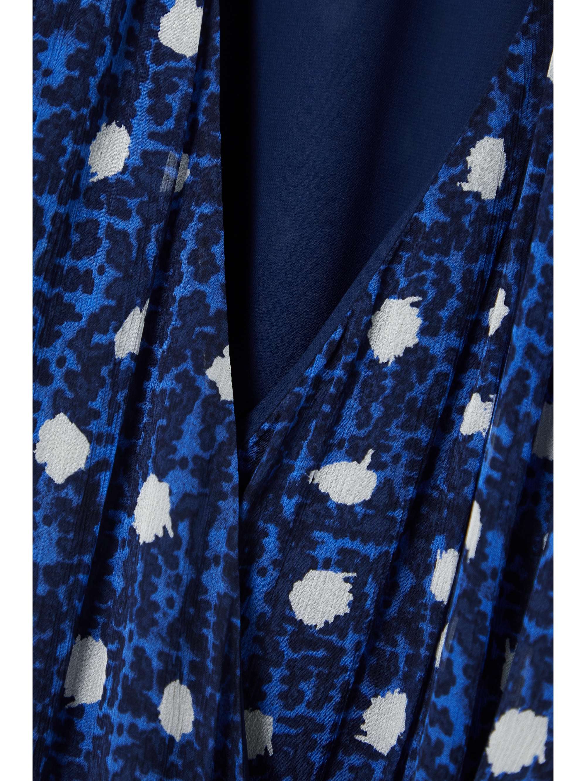 DIANE VON FURSTENBERG Ani velvet-trimmed printed chiffon wrap dress