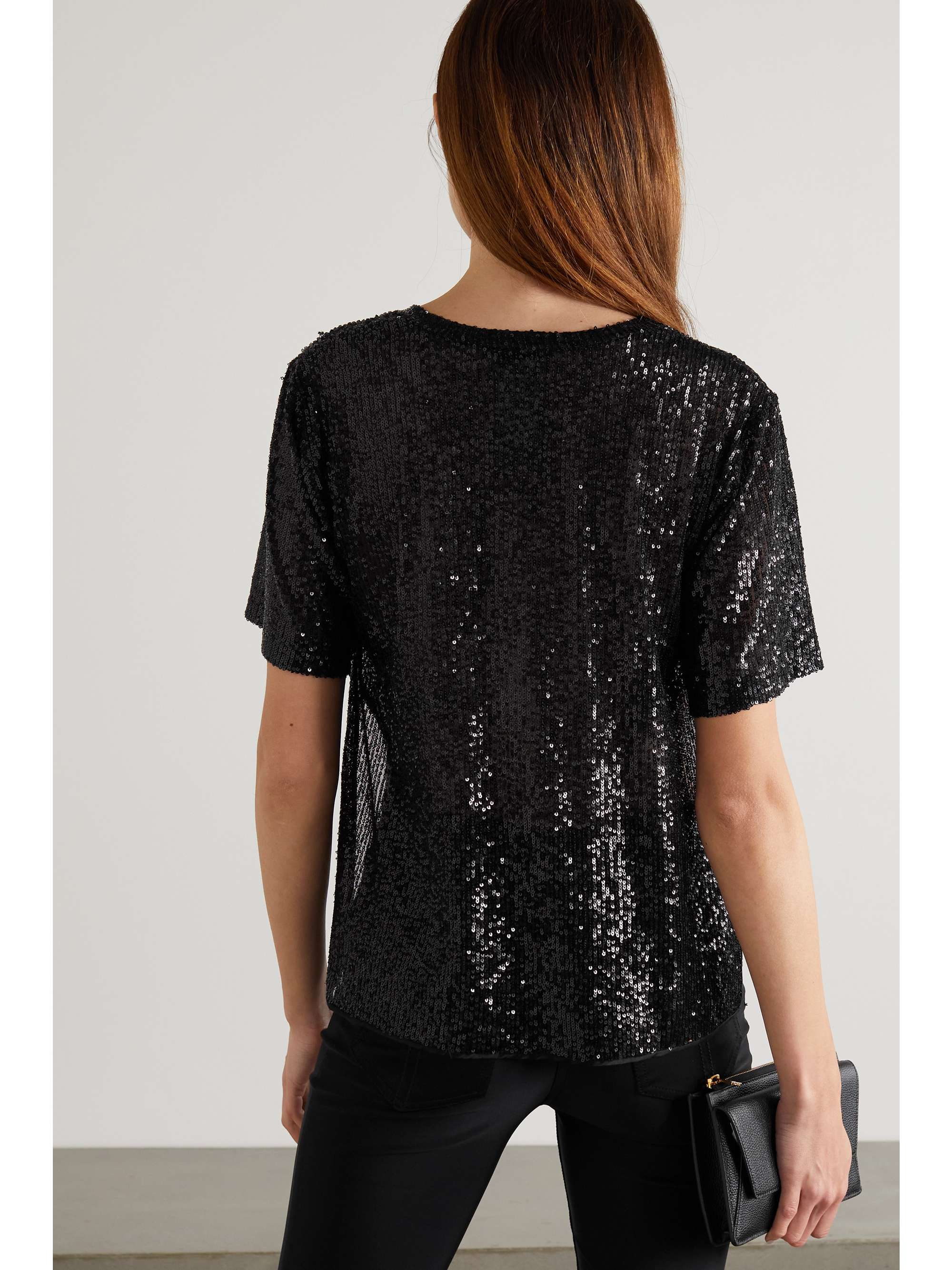 TOM FORD Sequined tulle T-shirt | NET-A-PORTER