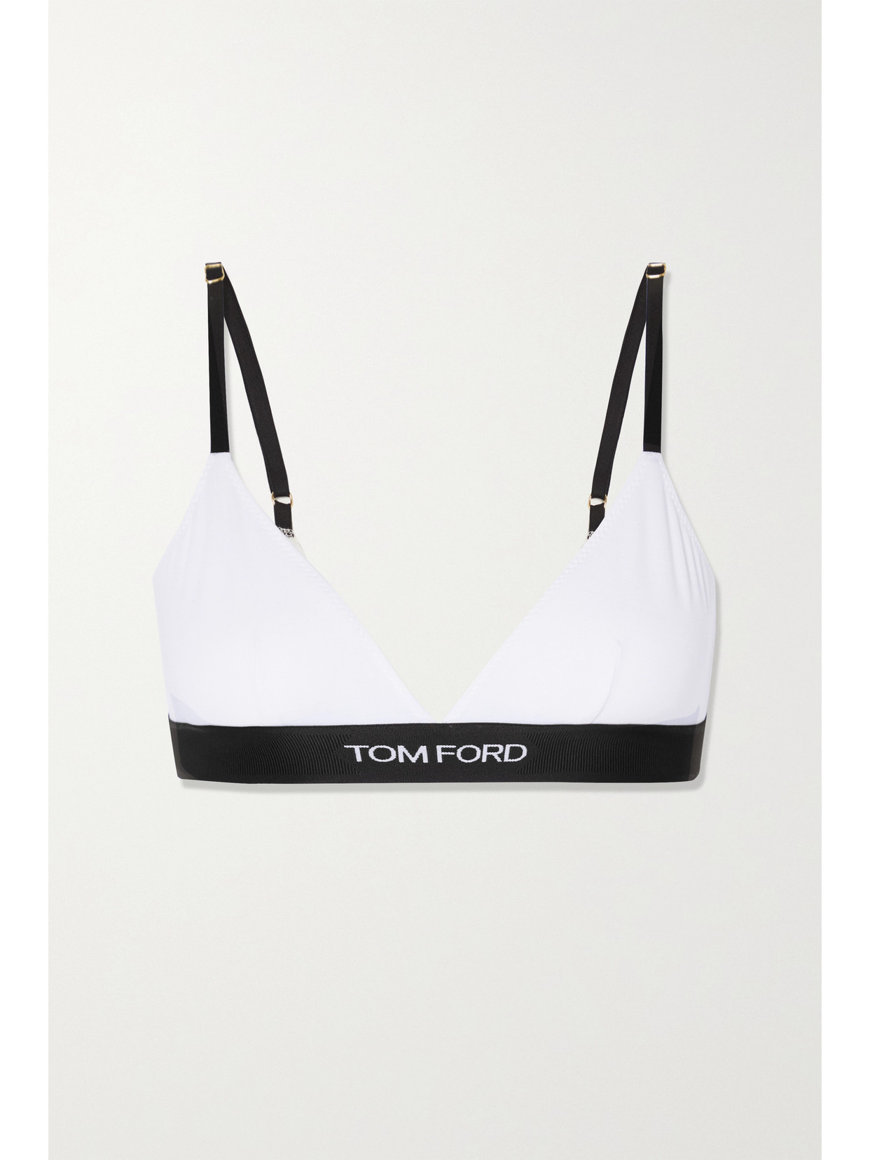Tom Ford Stretch-modal Jersey Soft-cup Triangle Bra In White