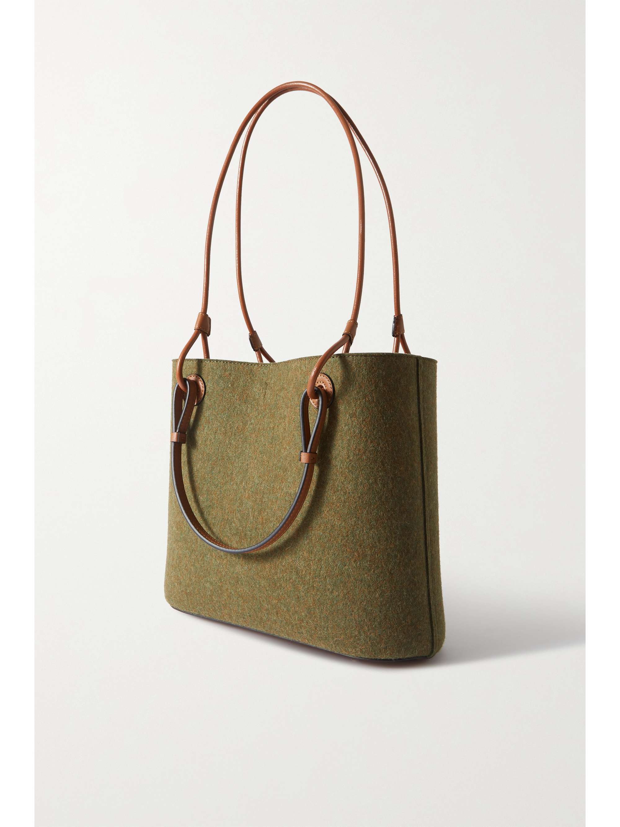 LOEWE Basket leather-trimmed felt tote
