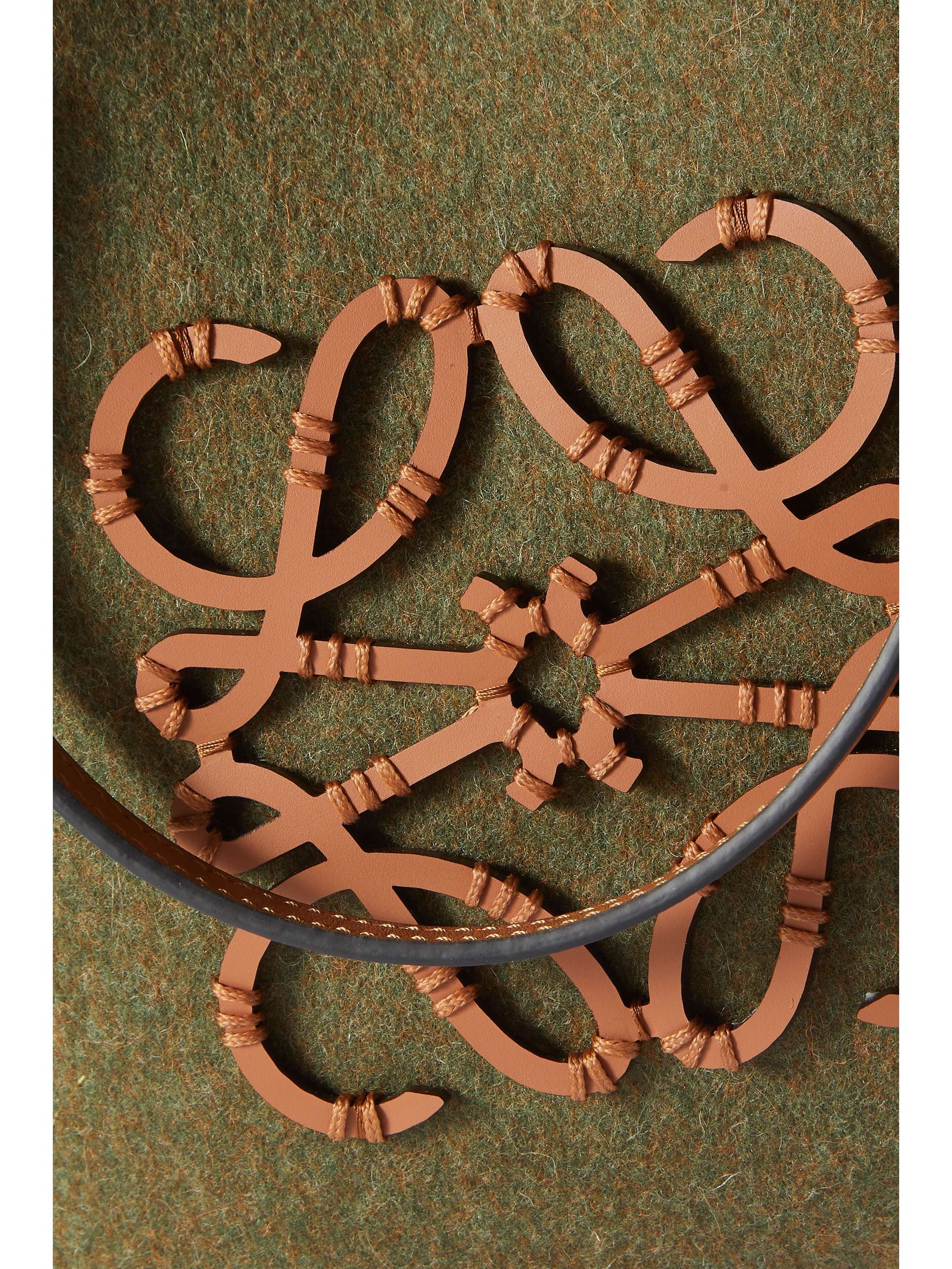 LOEWE Basket leather-trimmed felt tote