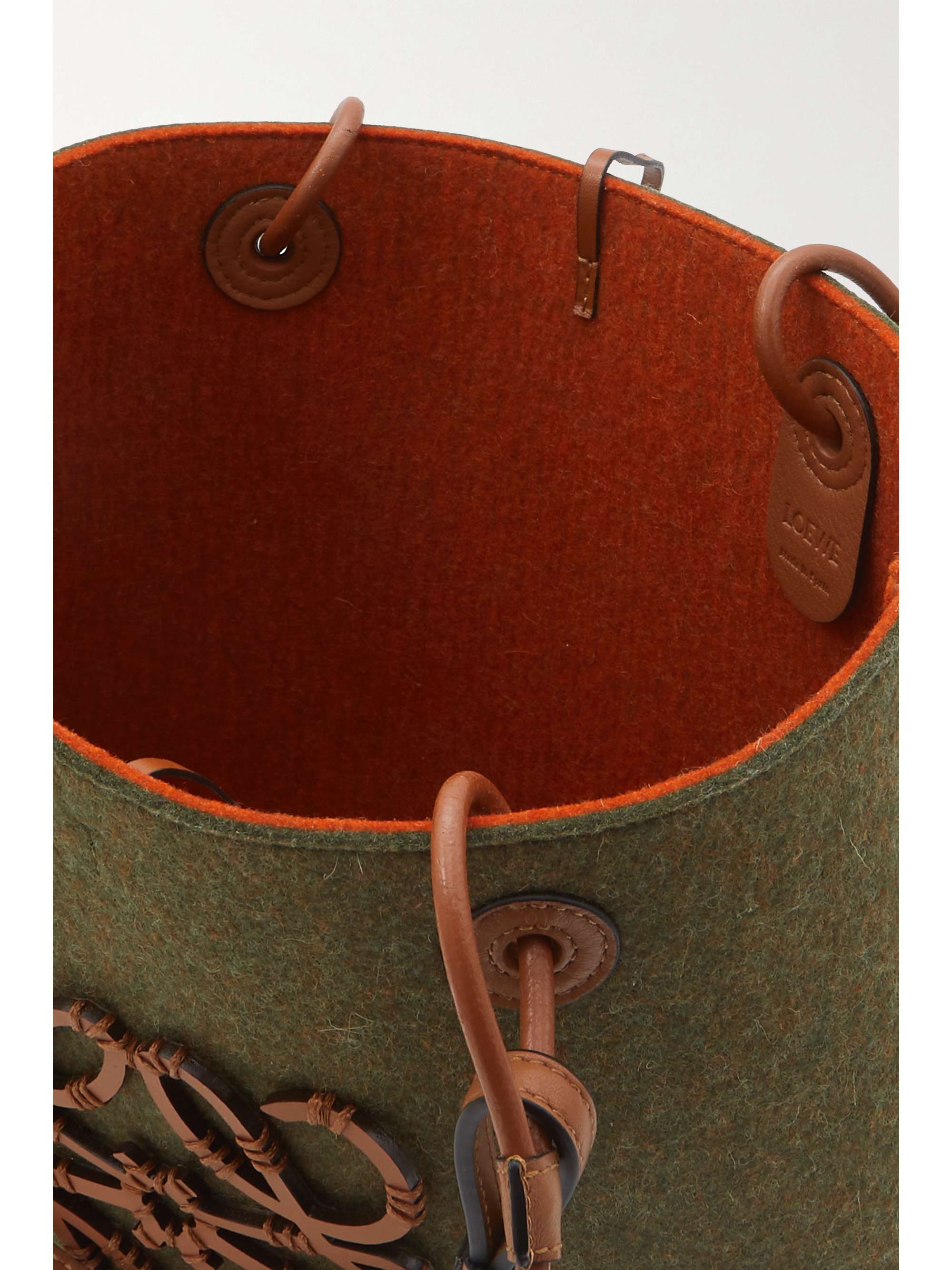 LOEWE Basket leather-trimmed felt tote