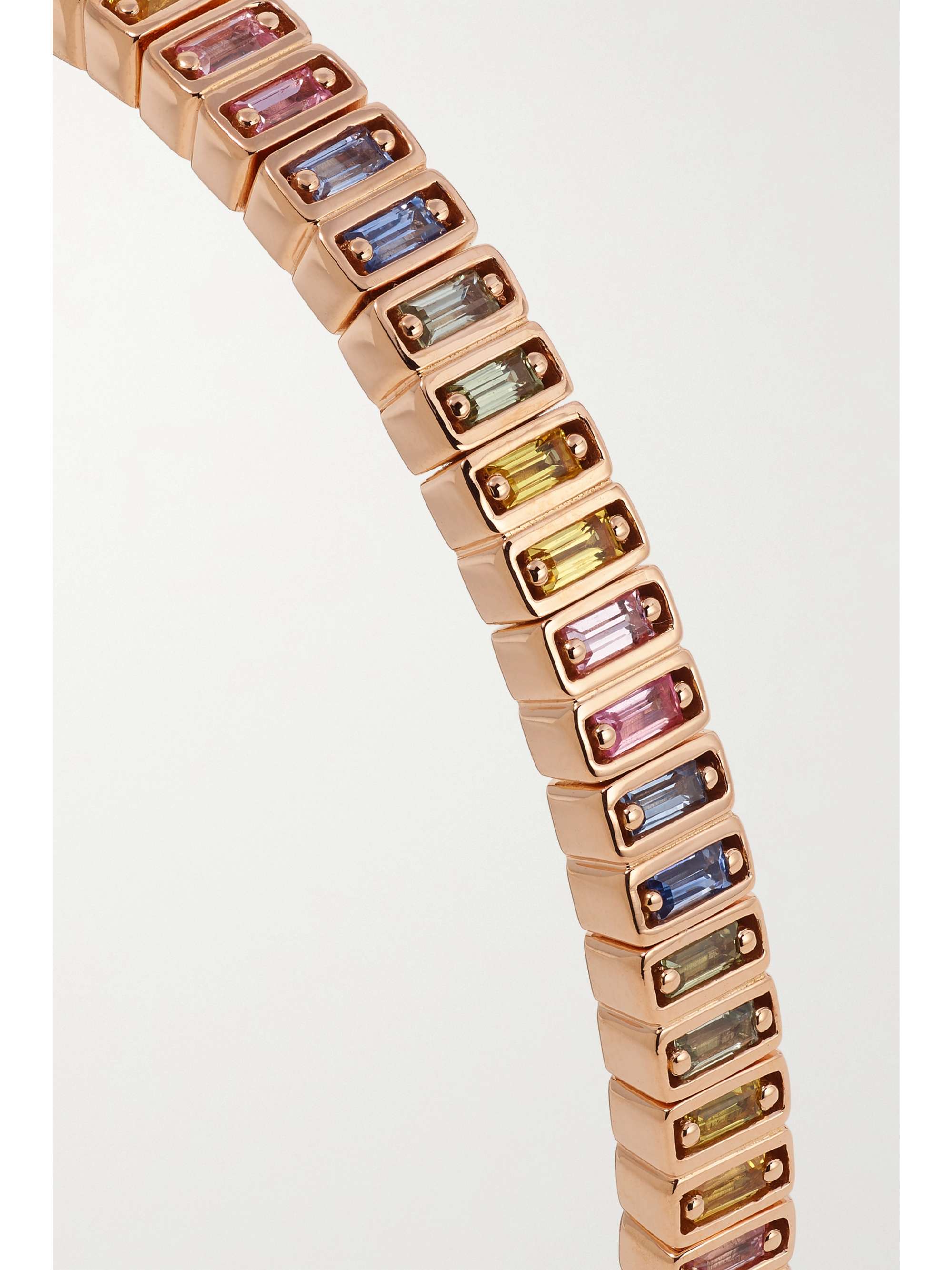 SUZANNE KALAN 18-karat rose gold sapphire cuff