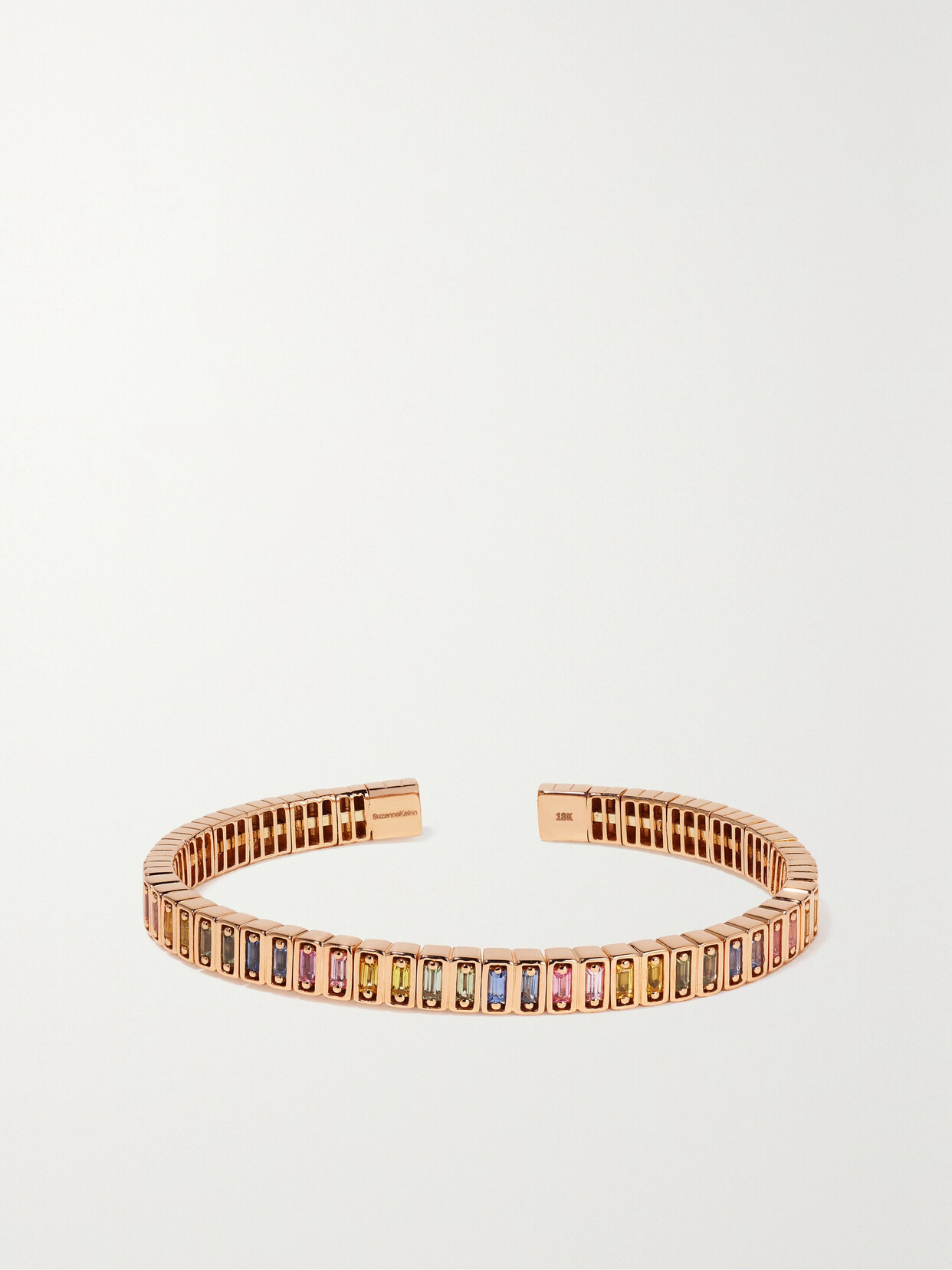 Suzanne Kalan 18-karat Rose Gold Sapphire Cuff