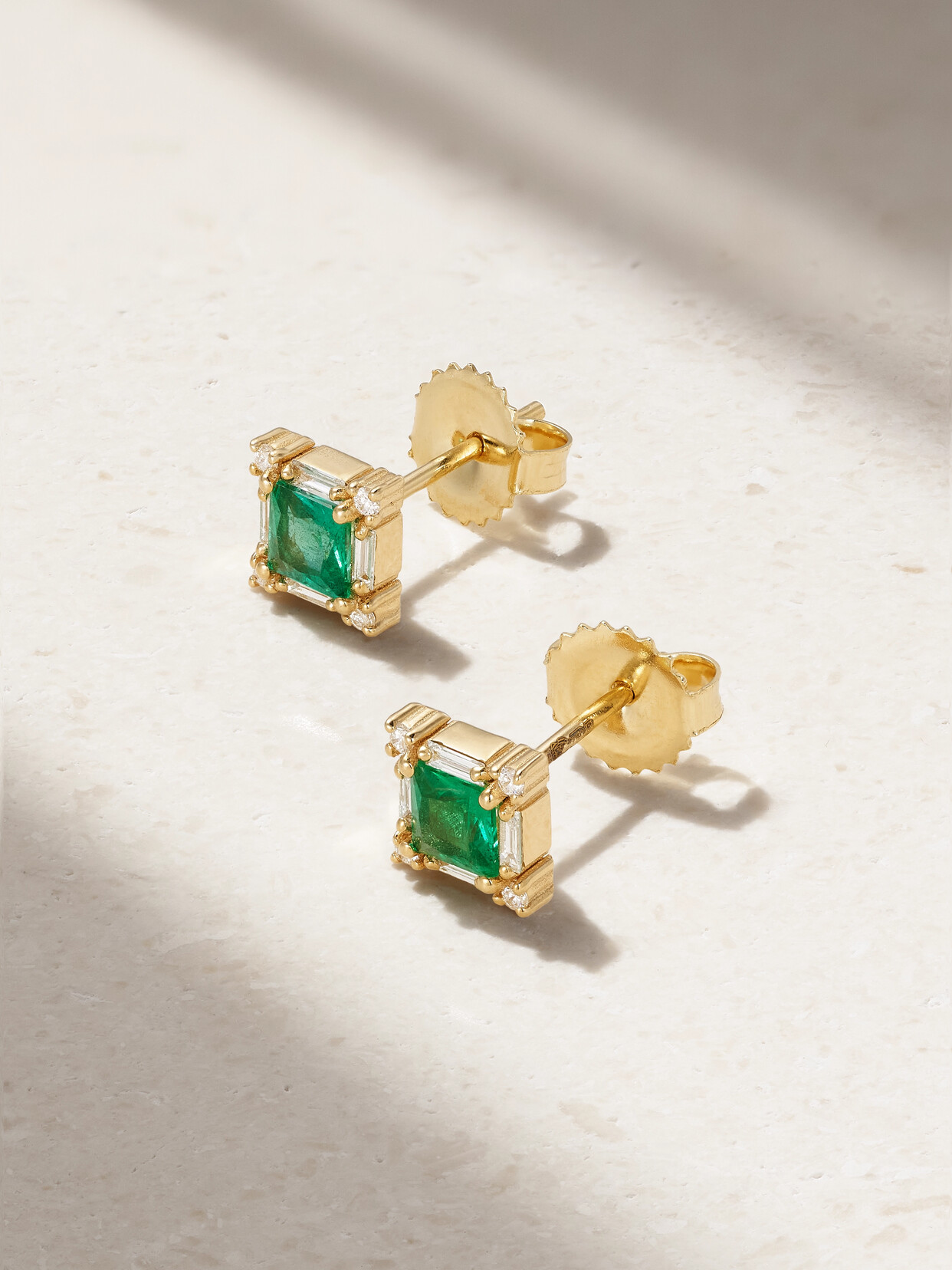 Suzanne Kalan 18-karat , Emerald And Diamond Earrings