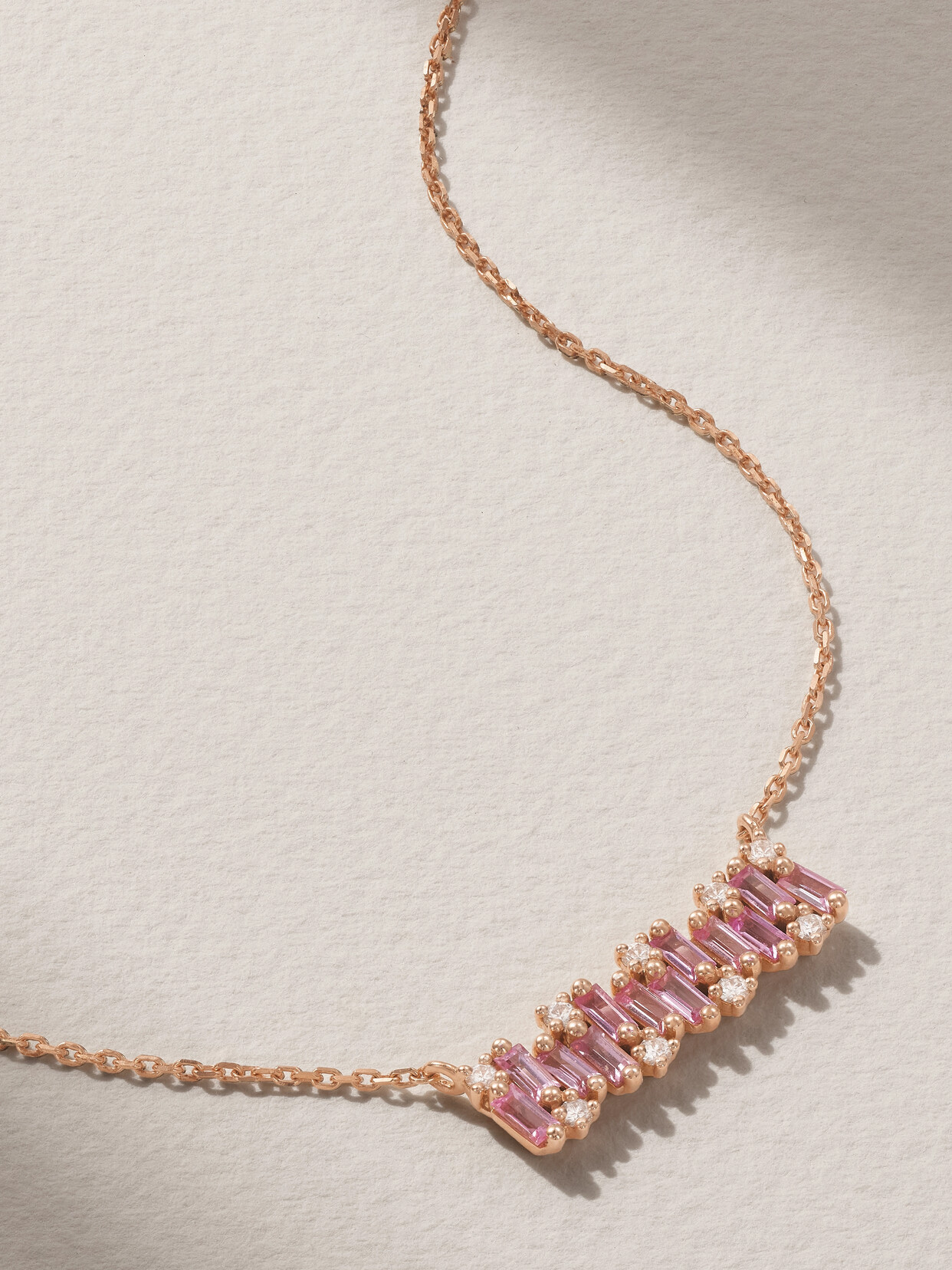 Suzanne Kalan 18-karat Rose , Sapphire And Diamond Necklace