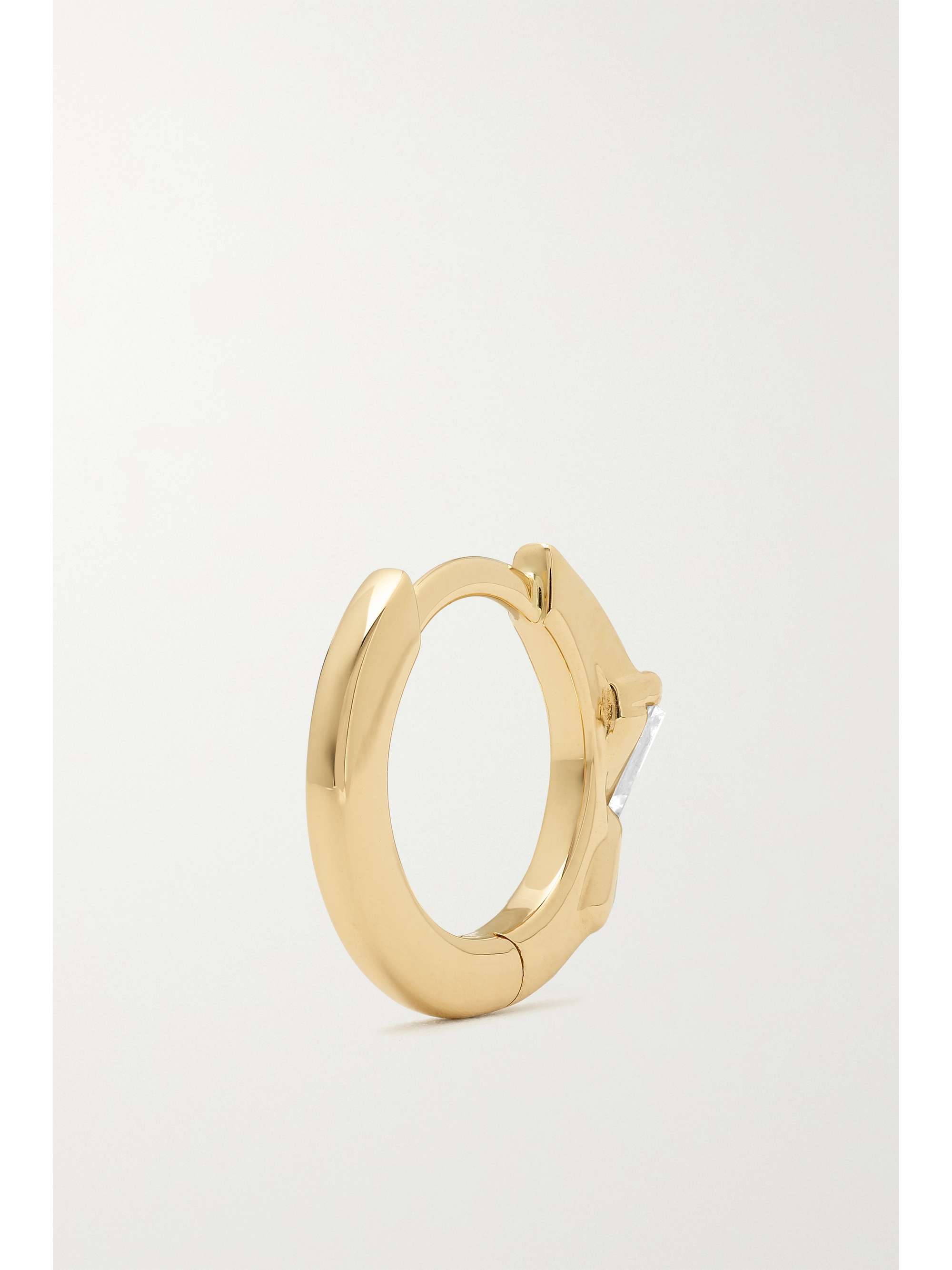 SUZANNE KALAN 18-karat gold diamond hoop earrings