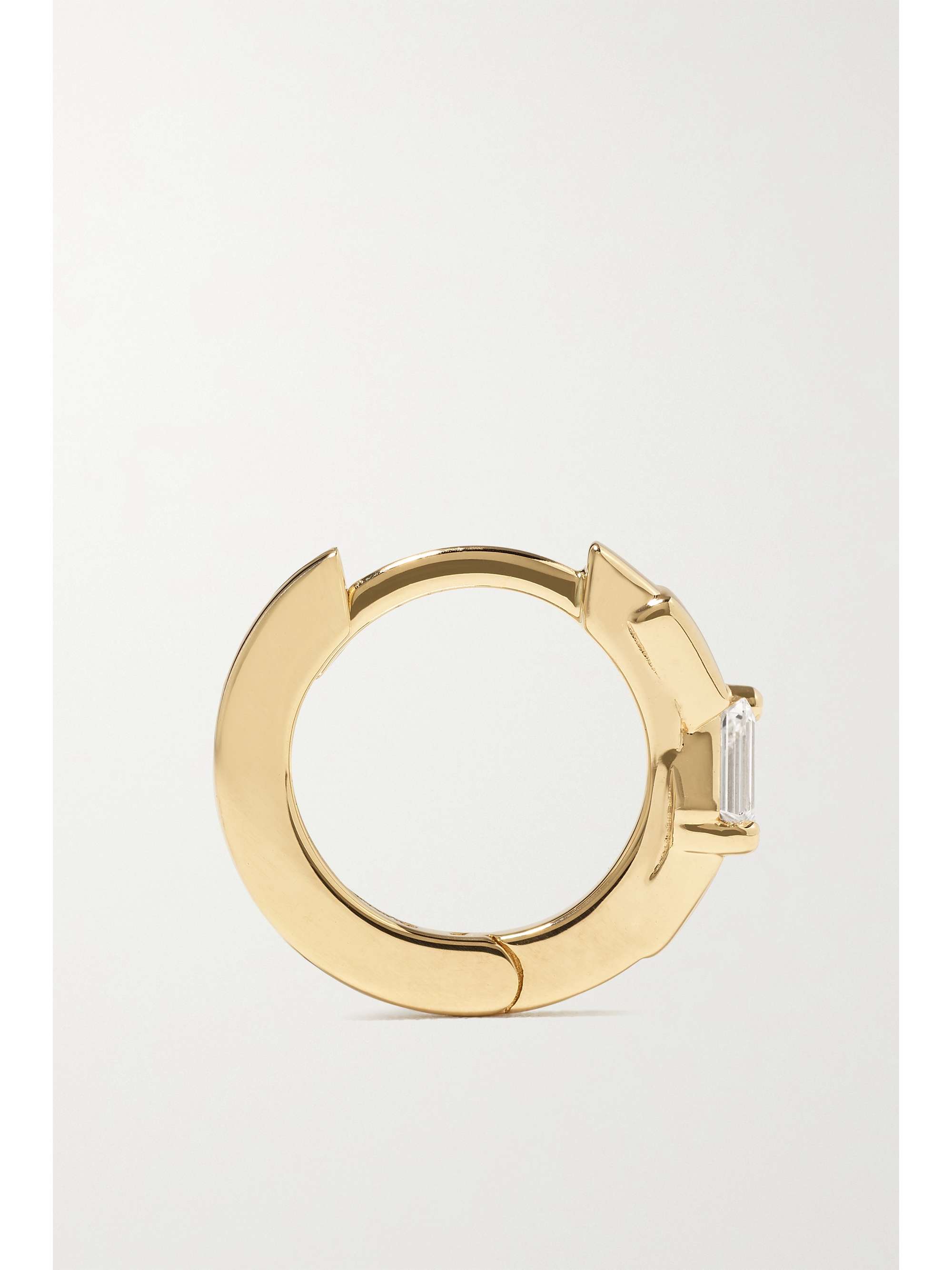 SUZANNE KALAN 18-karat gold diamond hoop earrings