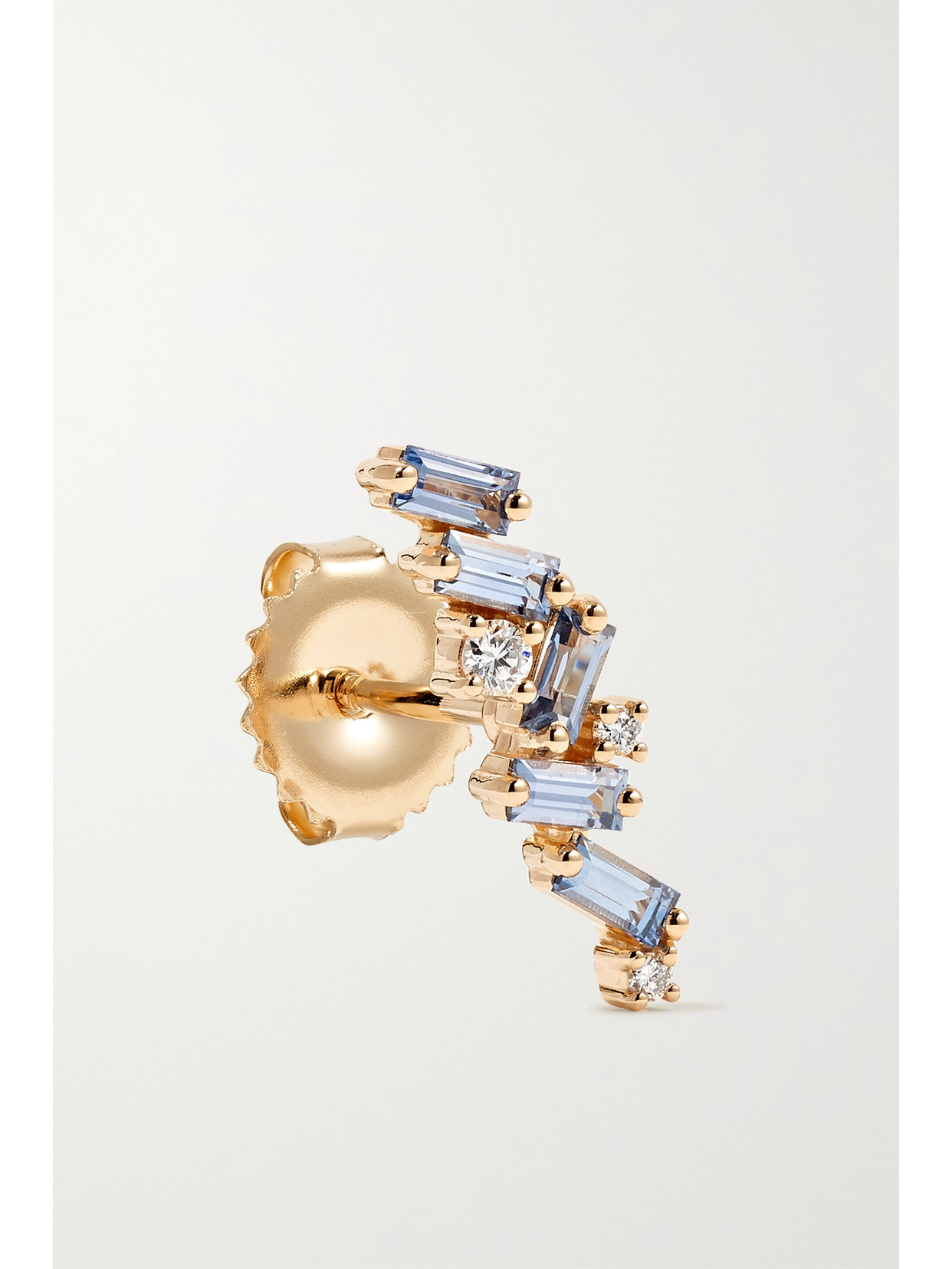 Shop Suzanne Kalan 18-karat Gold, Sapphire And Diamond Earrings