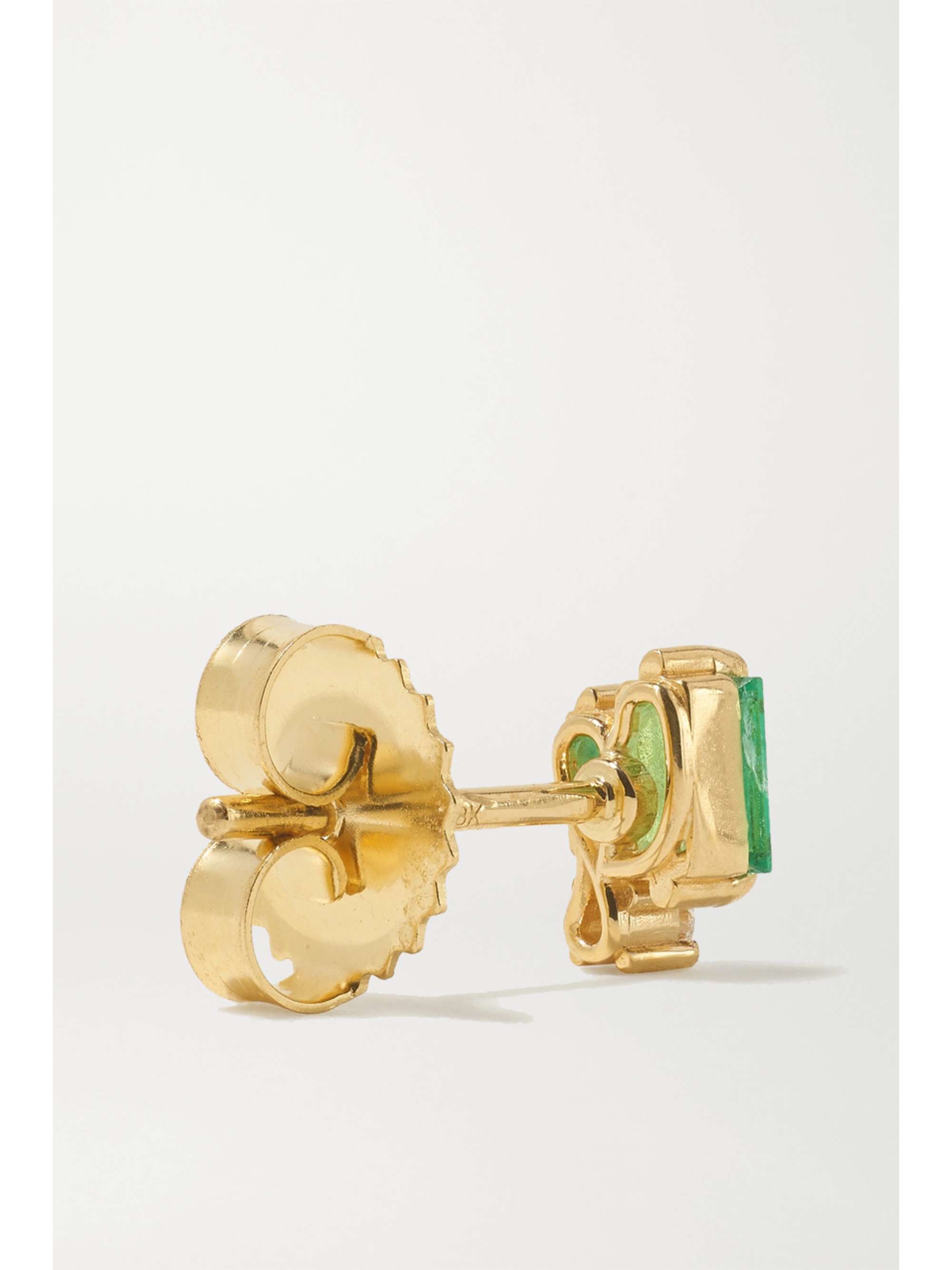 SUZANNE KALAN 18K 黄金、祖母绿、钻石耳钉