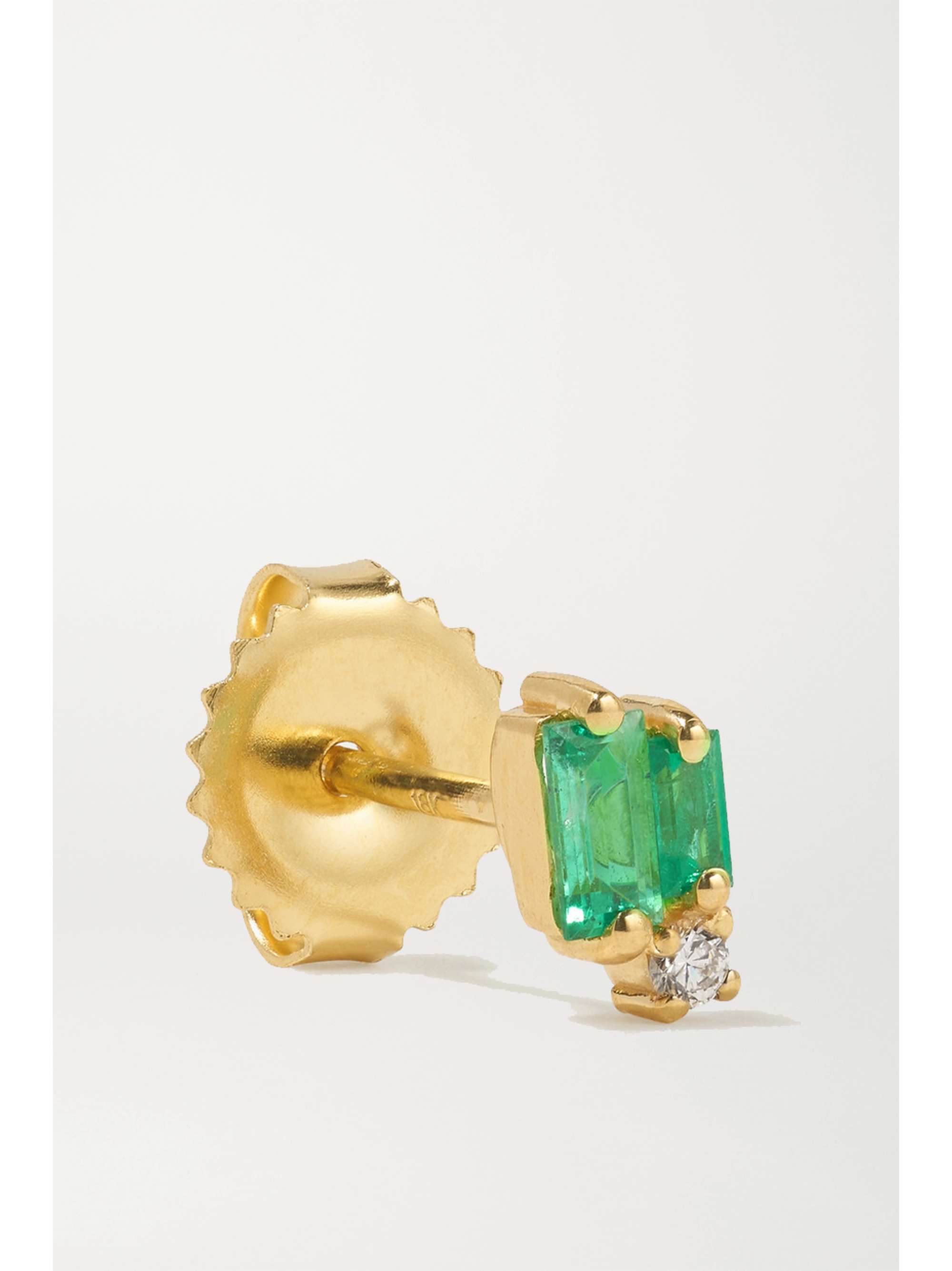 SUZANNE KALAN 18K 黄金、祖母绿、钻石耳钉