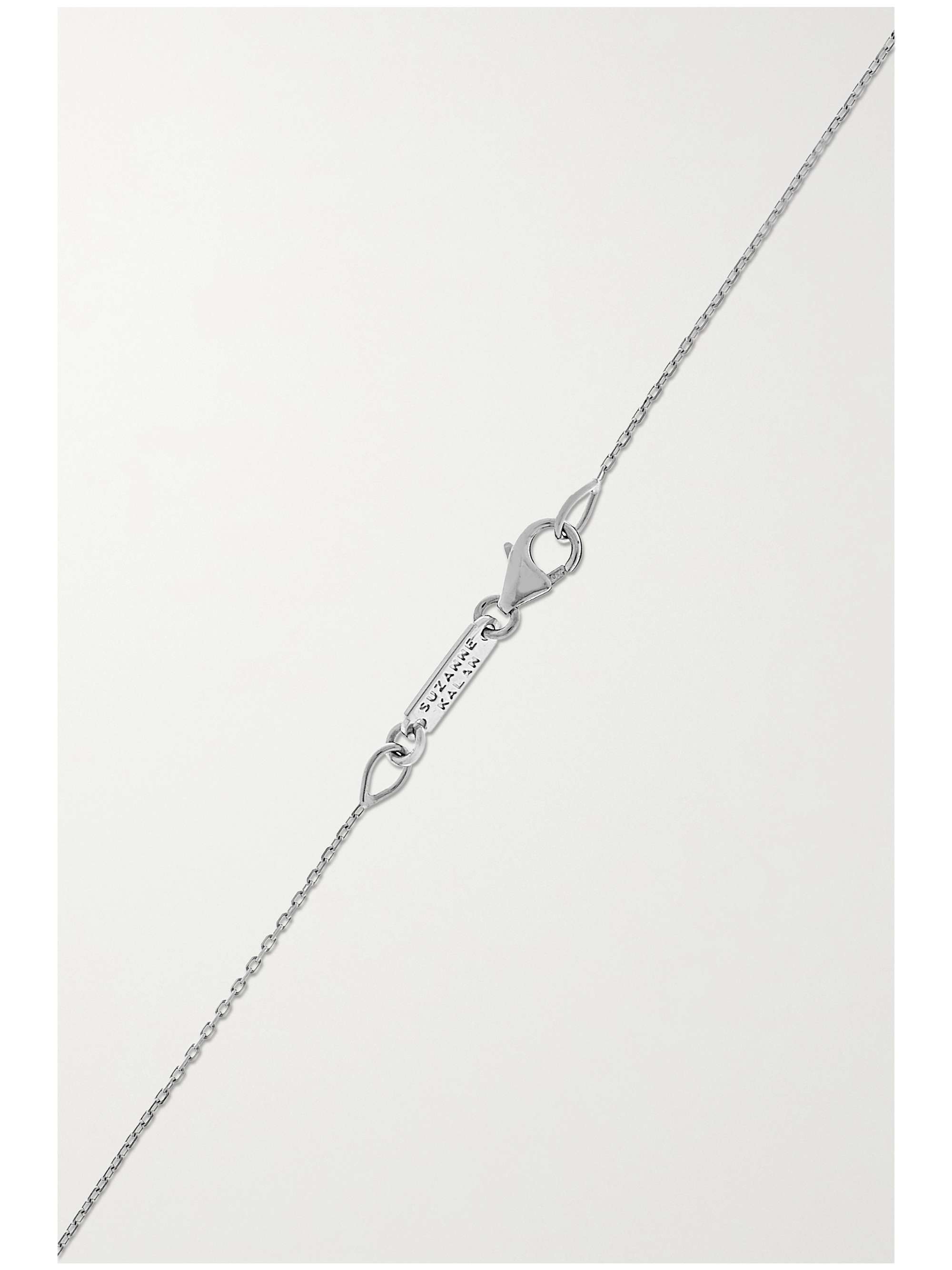 SUZANNE KALAN 18-karat white gold, sapphire and diamond necklace