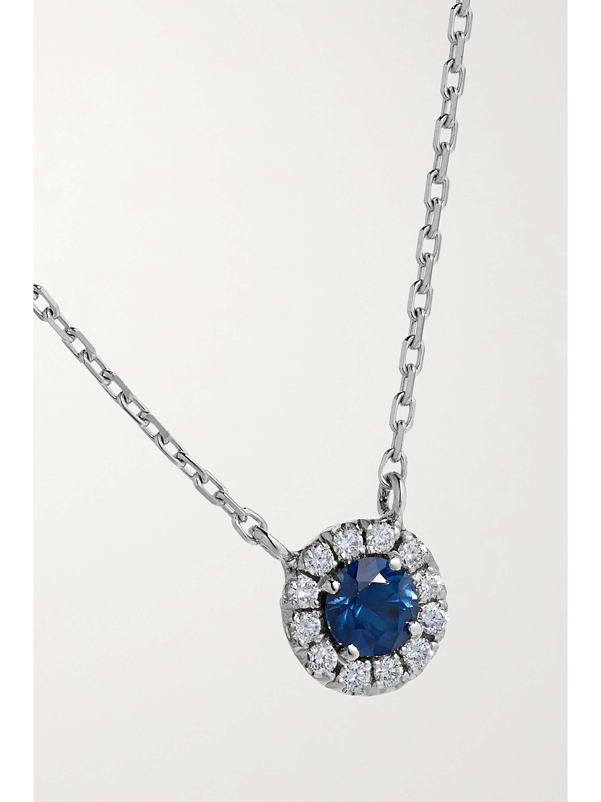 SUZANNE KALAN 18-karat white gold, sapphire and diamond necklace