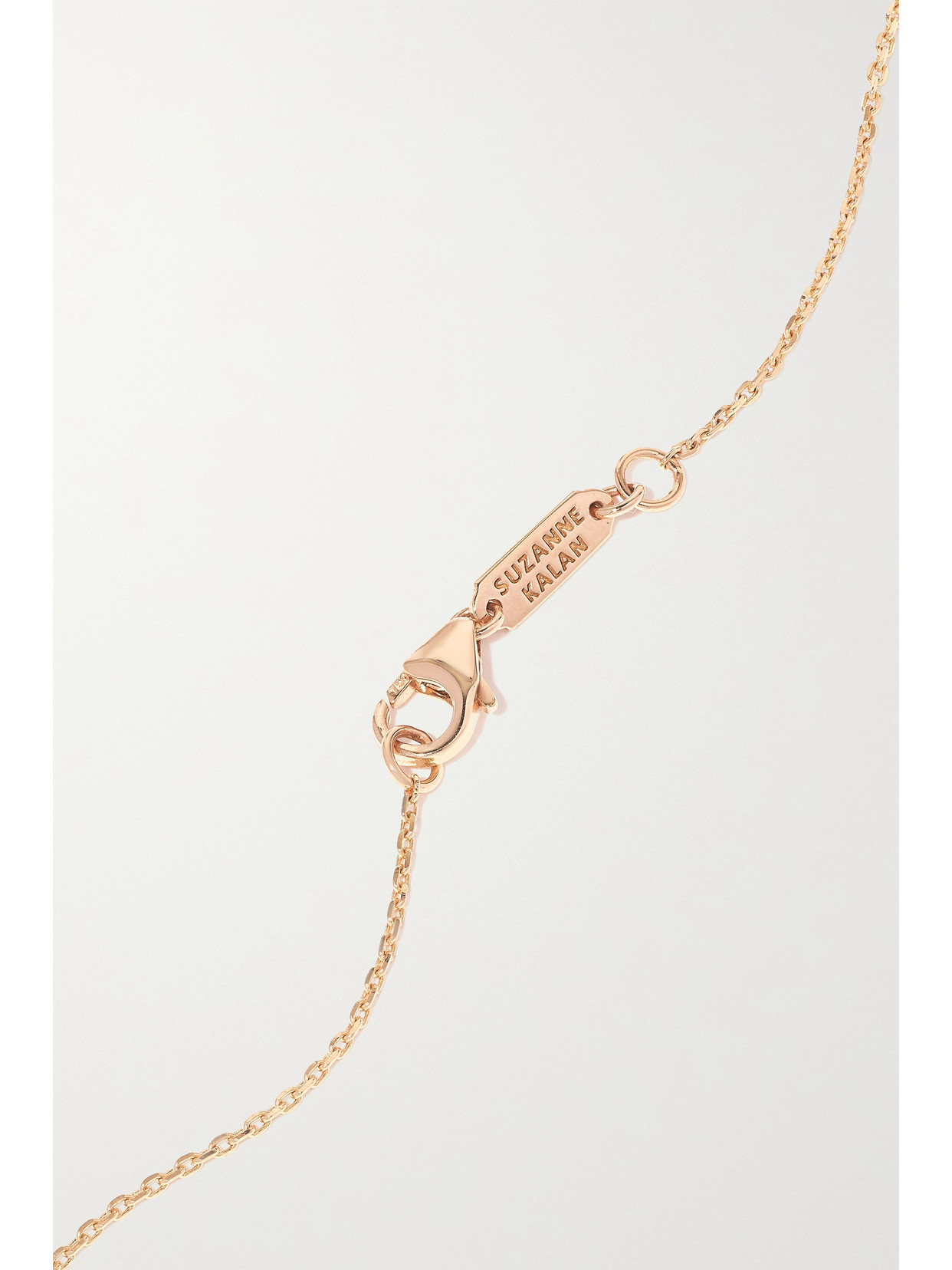 Shop Suzanne Kalan 18-karat Rose Gold, Diamond And Sapphire Necklace