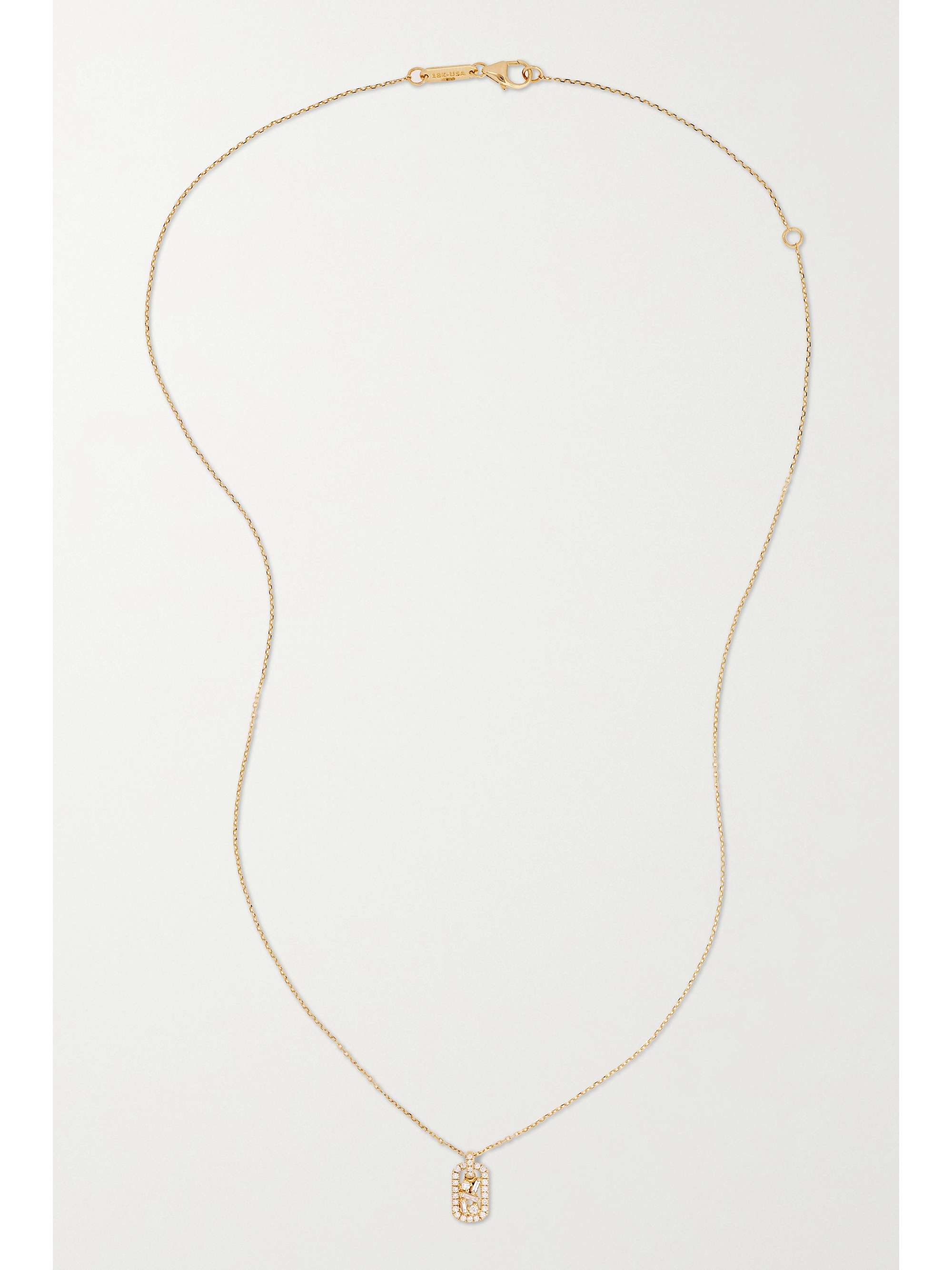 SUZANNE KALAN 18-karat white gold diamond necklace