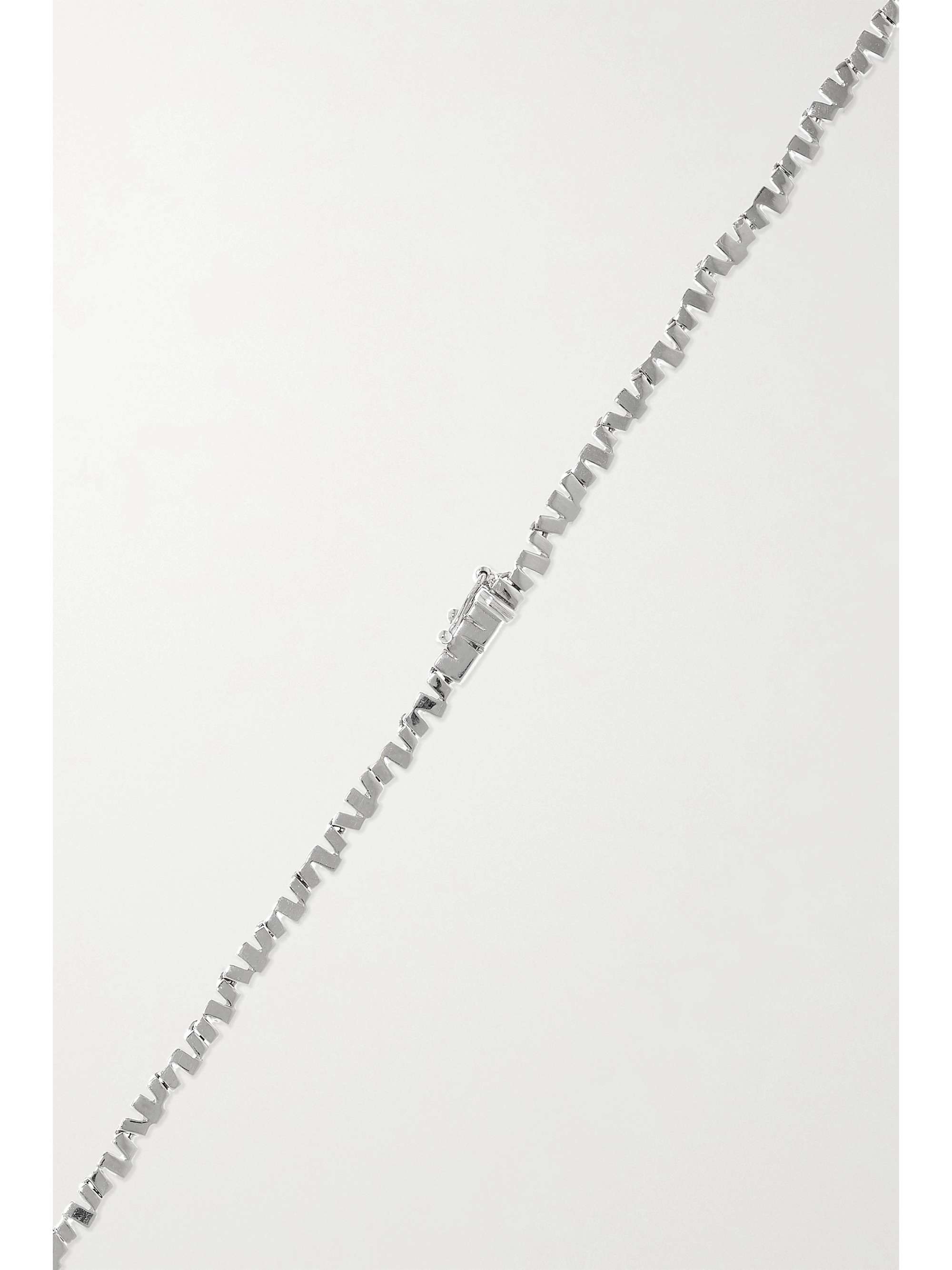 SUZANNE KALAN 18-karat white gold diamond necklace