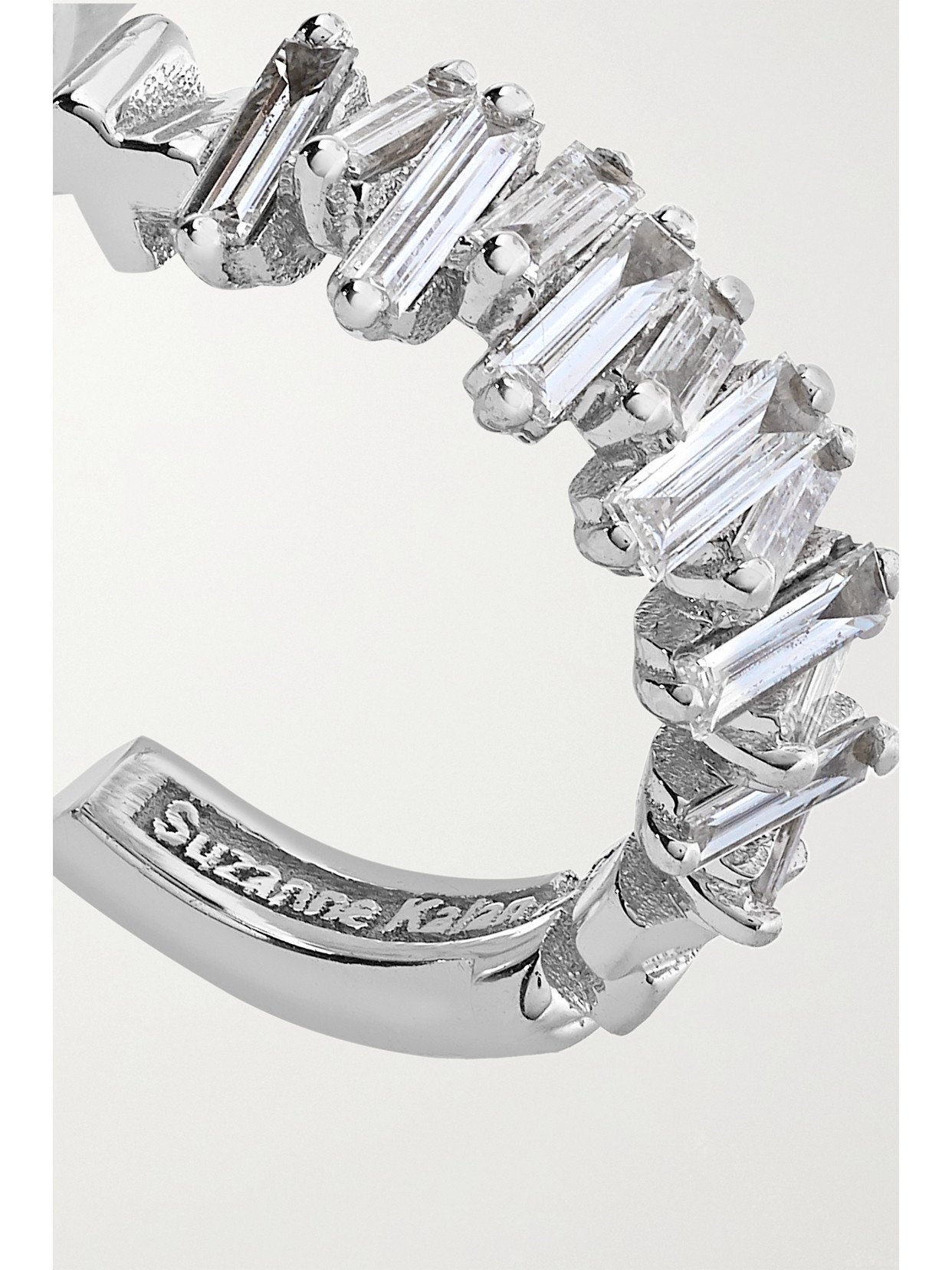 Suzanne Kalan 18-karat White Gold Diamond Earrings In Gold