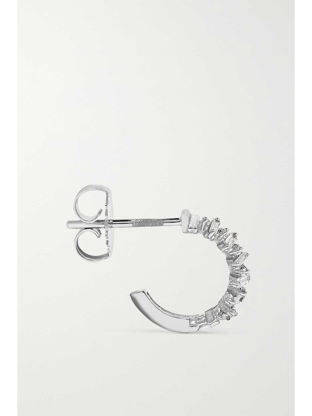 Suzanne Kalan 18-karat White Gold Diamond Earrings In Gold