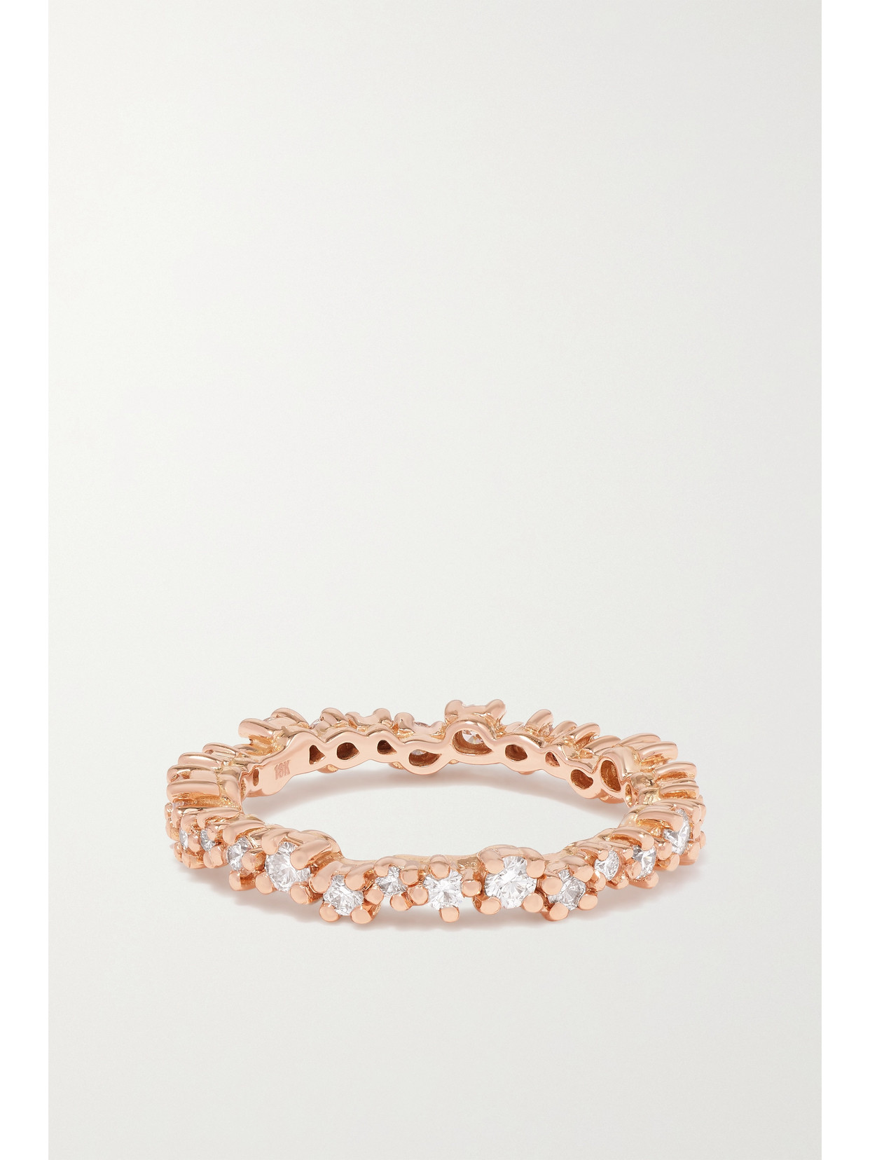 Suzanne Kalan Eternity 18-karat Rose Gold Diamond Ring In Gold