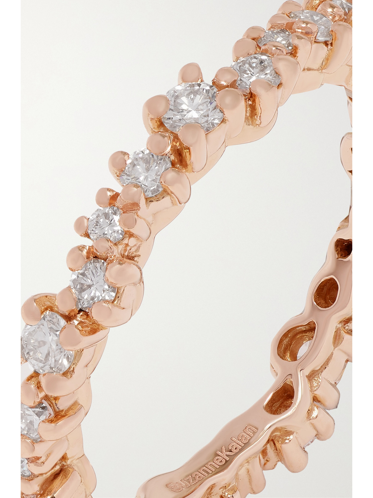 Suzanne Kalan Eternity 18-karat Rose Gold Diamond Ring In Gold
