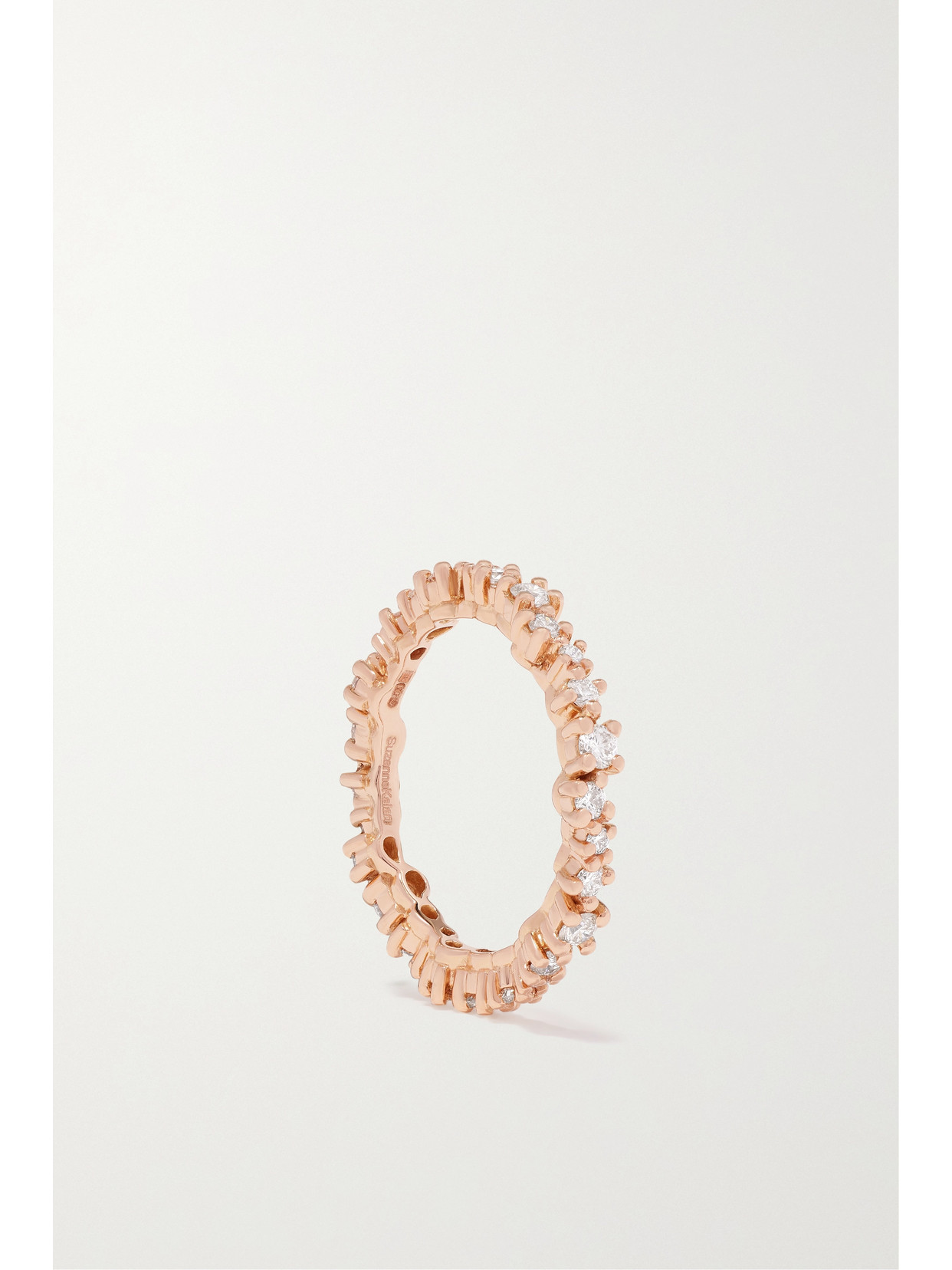 Suzanne Kalan Eternity 18-karat Rose Gold Diamond Ring In Gold