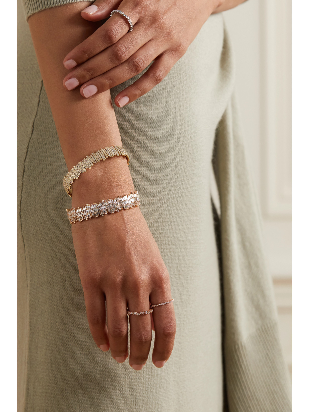 Suzanne Kalan Eternity 18-karat Rose Gold Diamond Ring In Gold