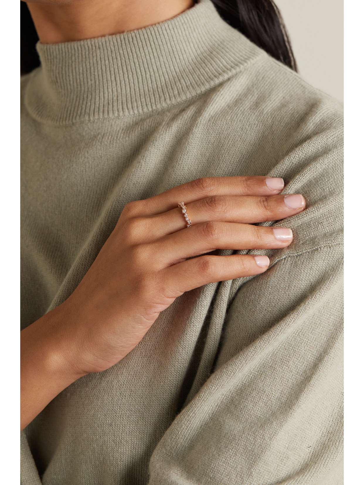 Suzanne Kalan Eternity 18-karat Rose Gold Diamond Ring In Gold