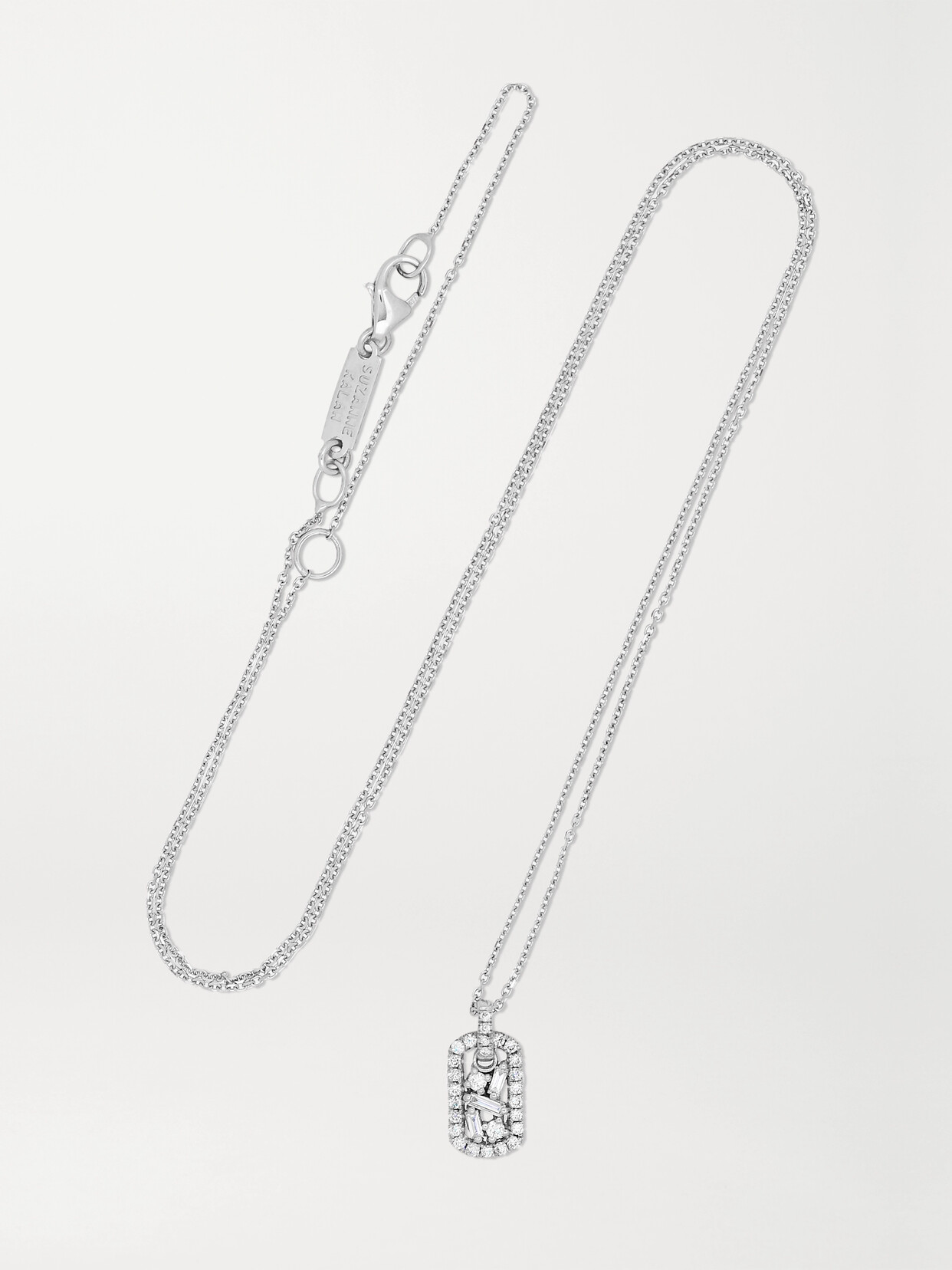 Suzanne Kalan 18-karat White Diamond Necklace
