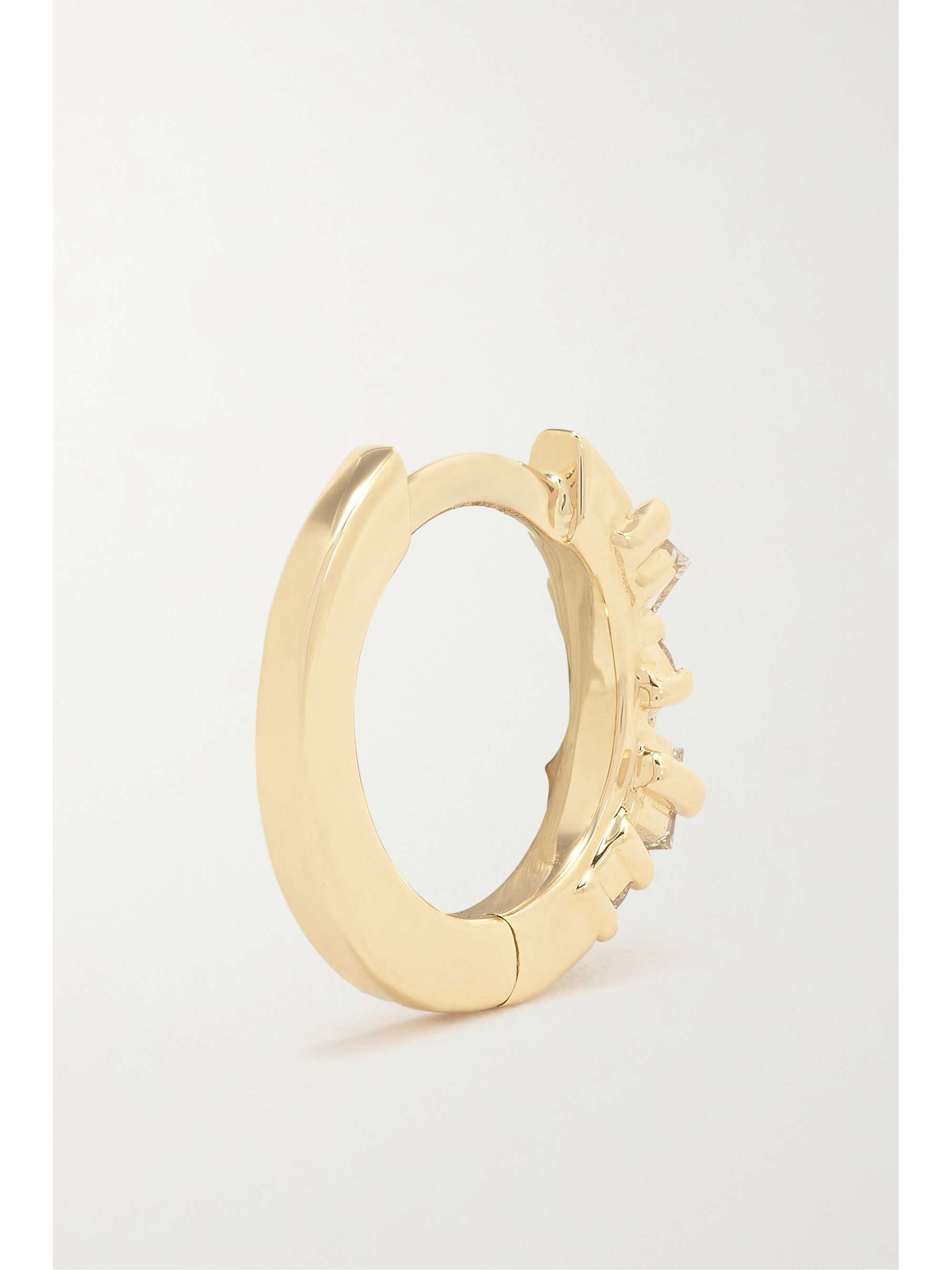 SUZANNE KALAN 18-karat gold diamond hoop earrings