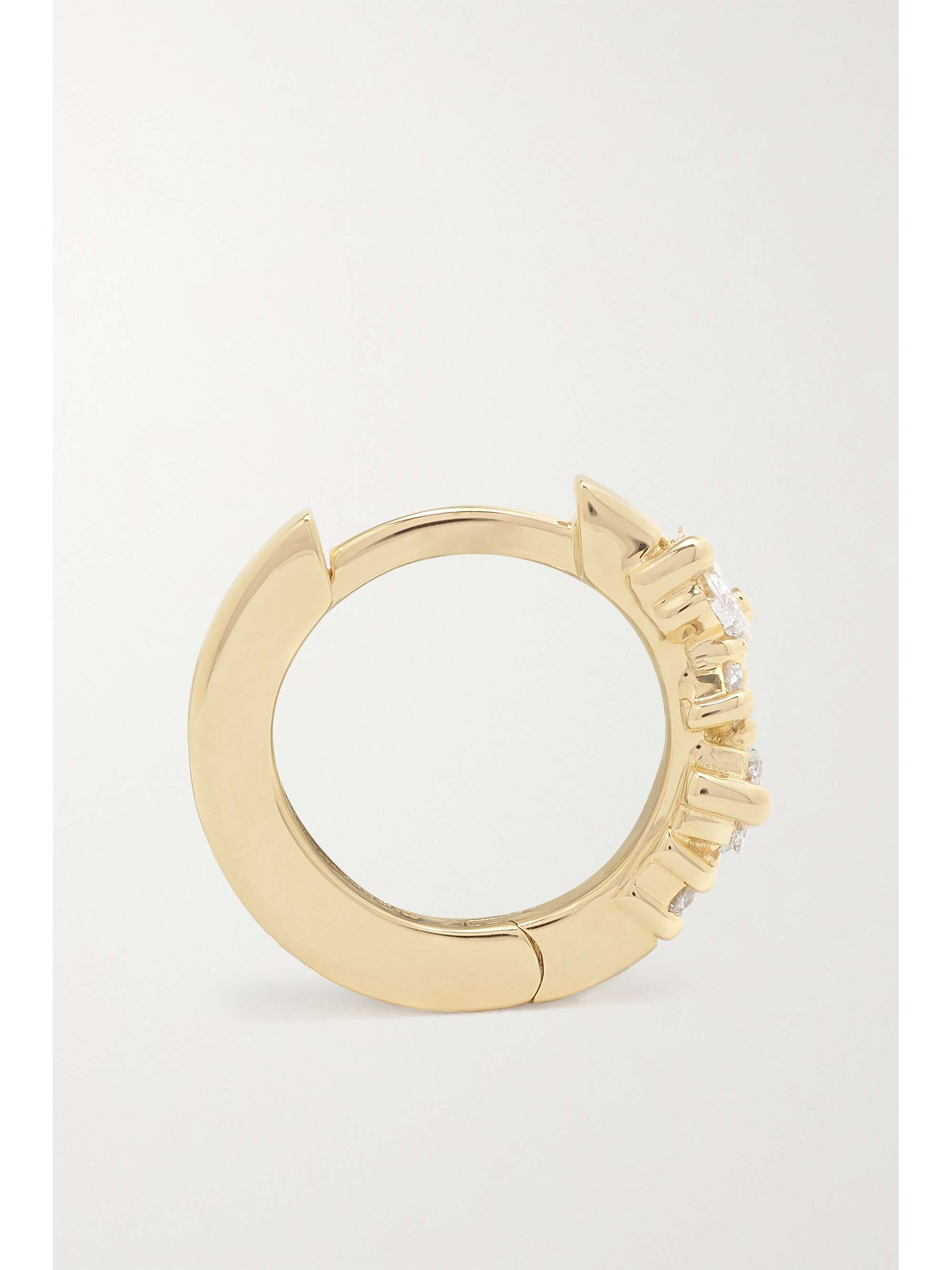 SUZANNE KALAN 18-karat gold diamond hoop earrings
