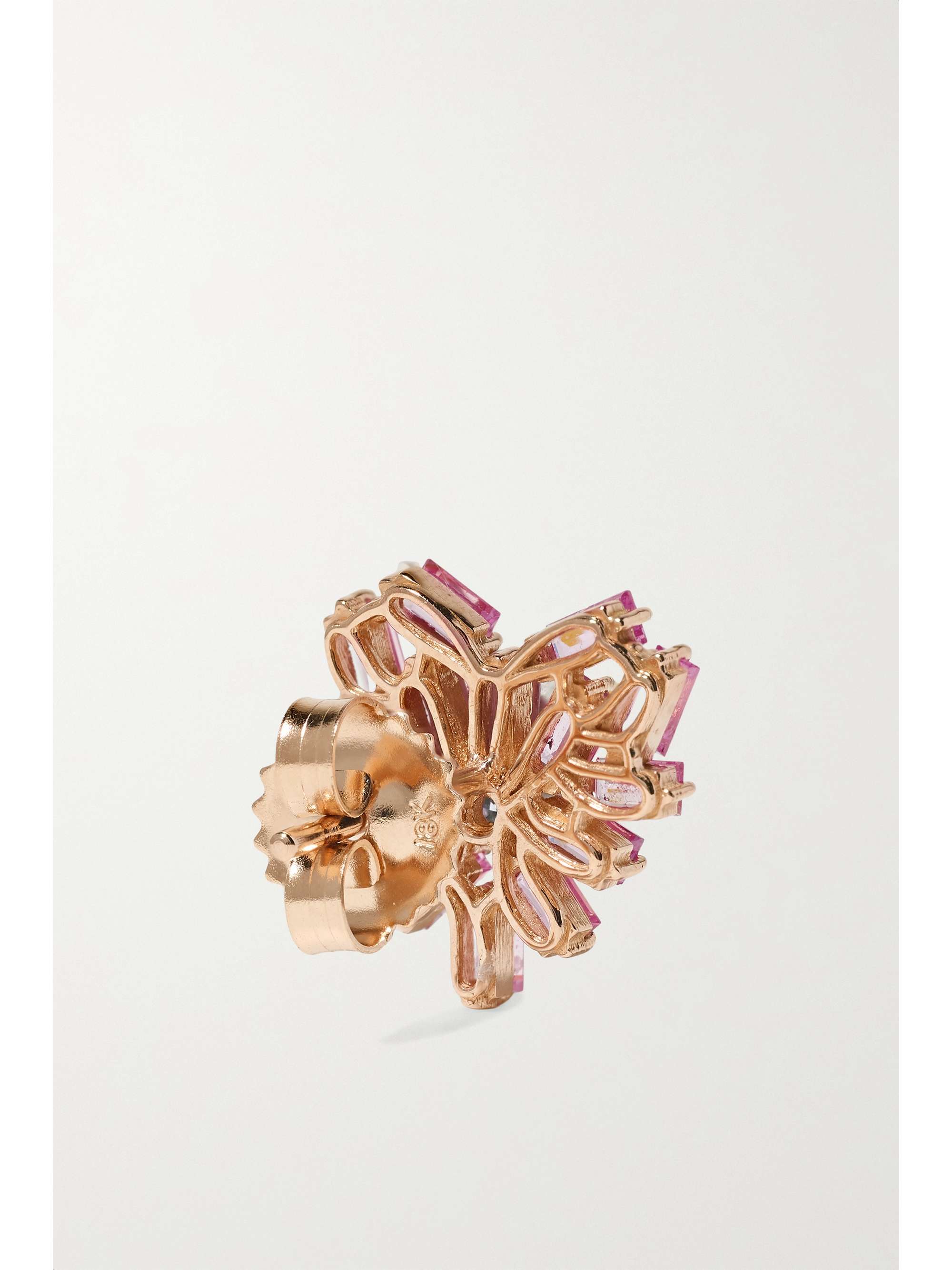 SUZANNE KALAN 18-karat rose gold, sapphire and diamond earrings