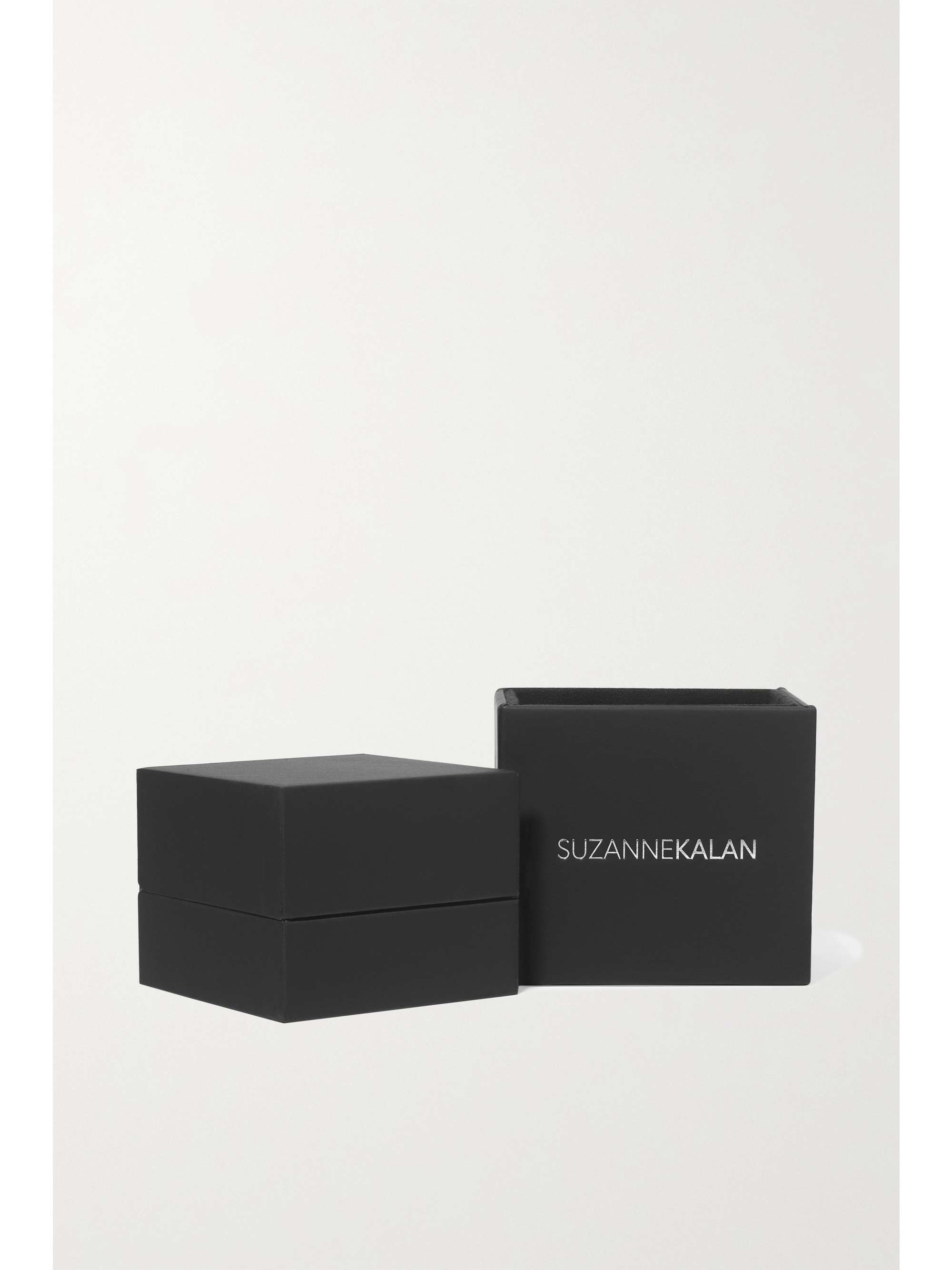 SUZANNE KALAN 18-karat rose gold, sapphire and diamond earrings