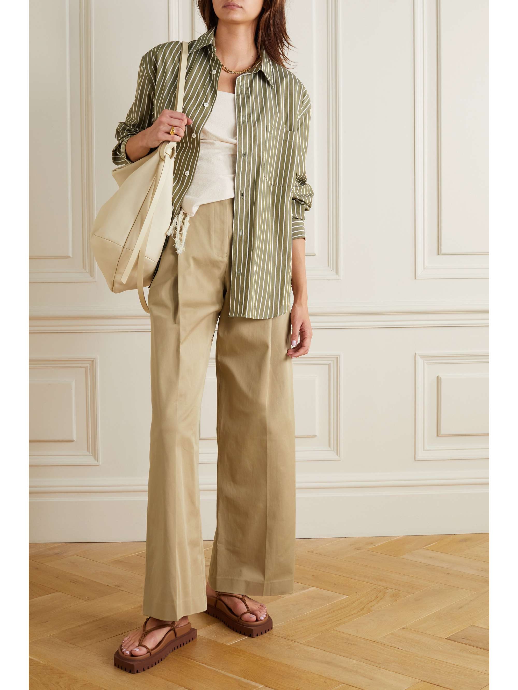 MATTEAU + NET SUSTAIN The Summer organic cottonblend twill wideleg